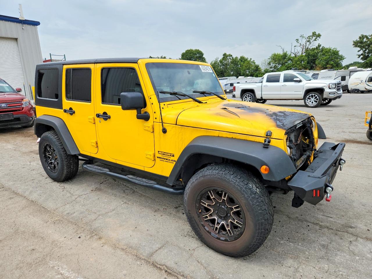 2011 Jeep Wrangler Unlimited Sport Yellow vin: 1J4BA3H17BL525430