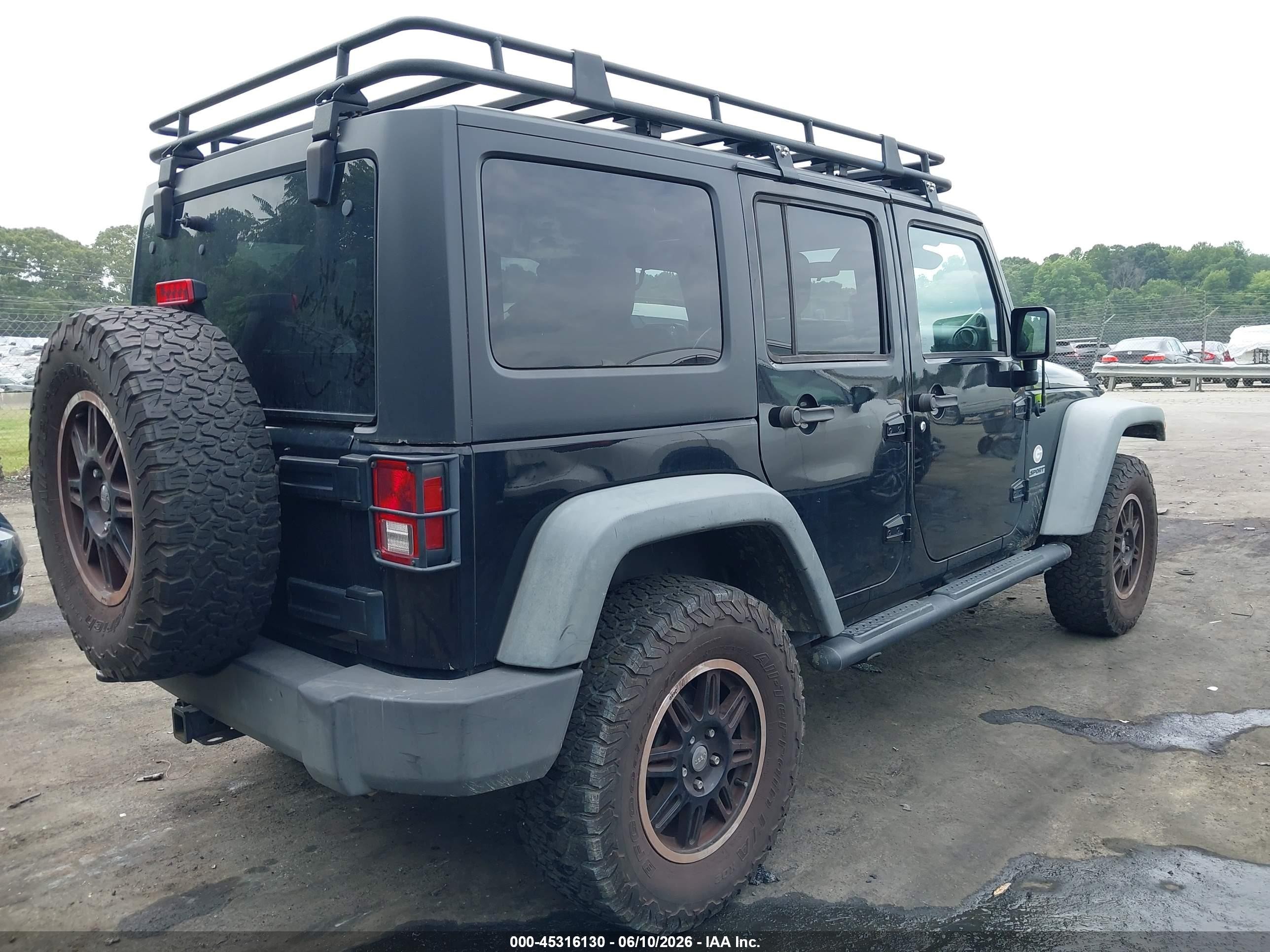 2011 Jeep Wrangler Unlimited Sport Black vin: 1J4BA3H17BL574871