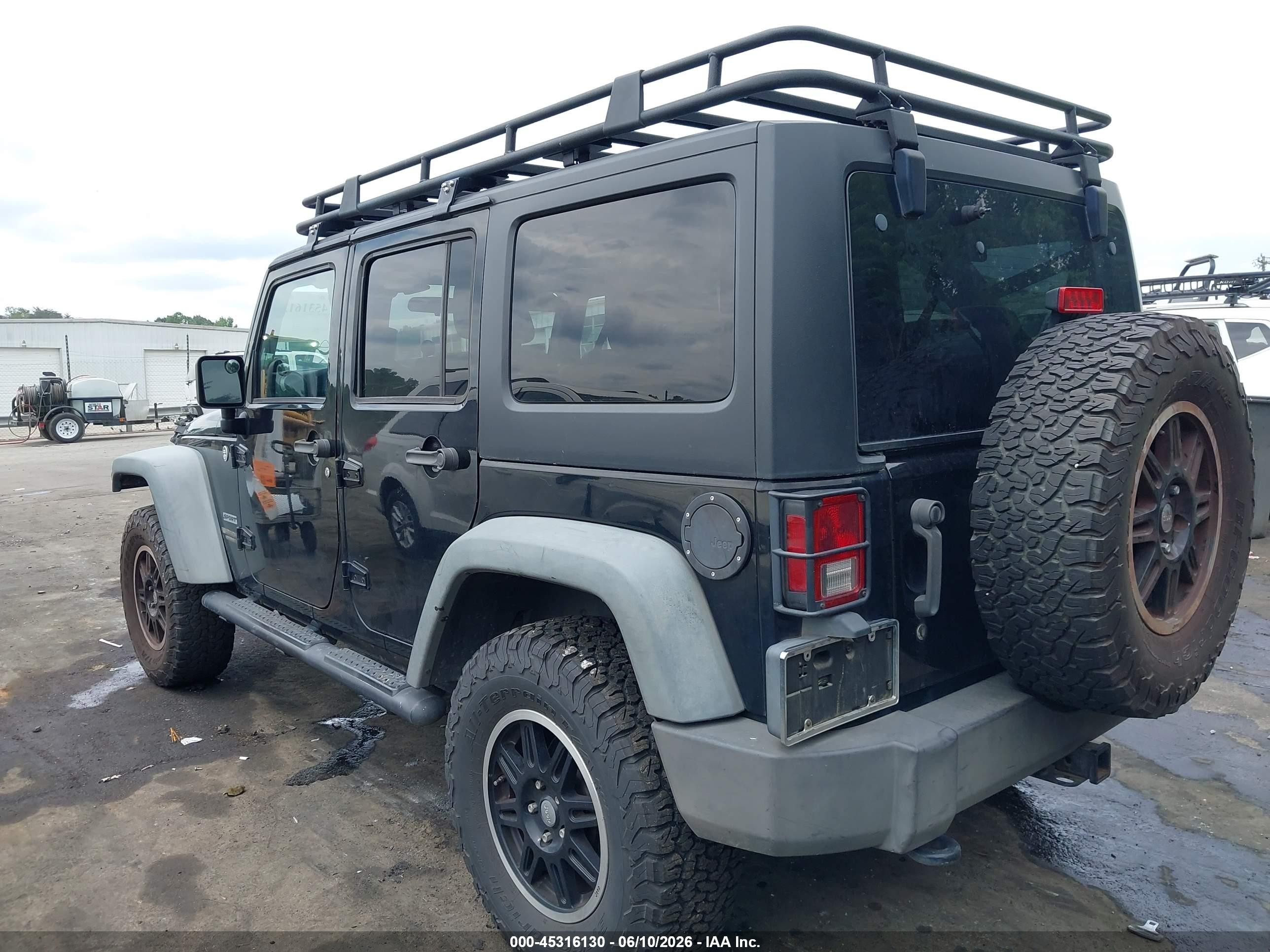 2011 Jeep Wrangler Unlimited Sport Black vin: 1J4BA3H17BL574871