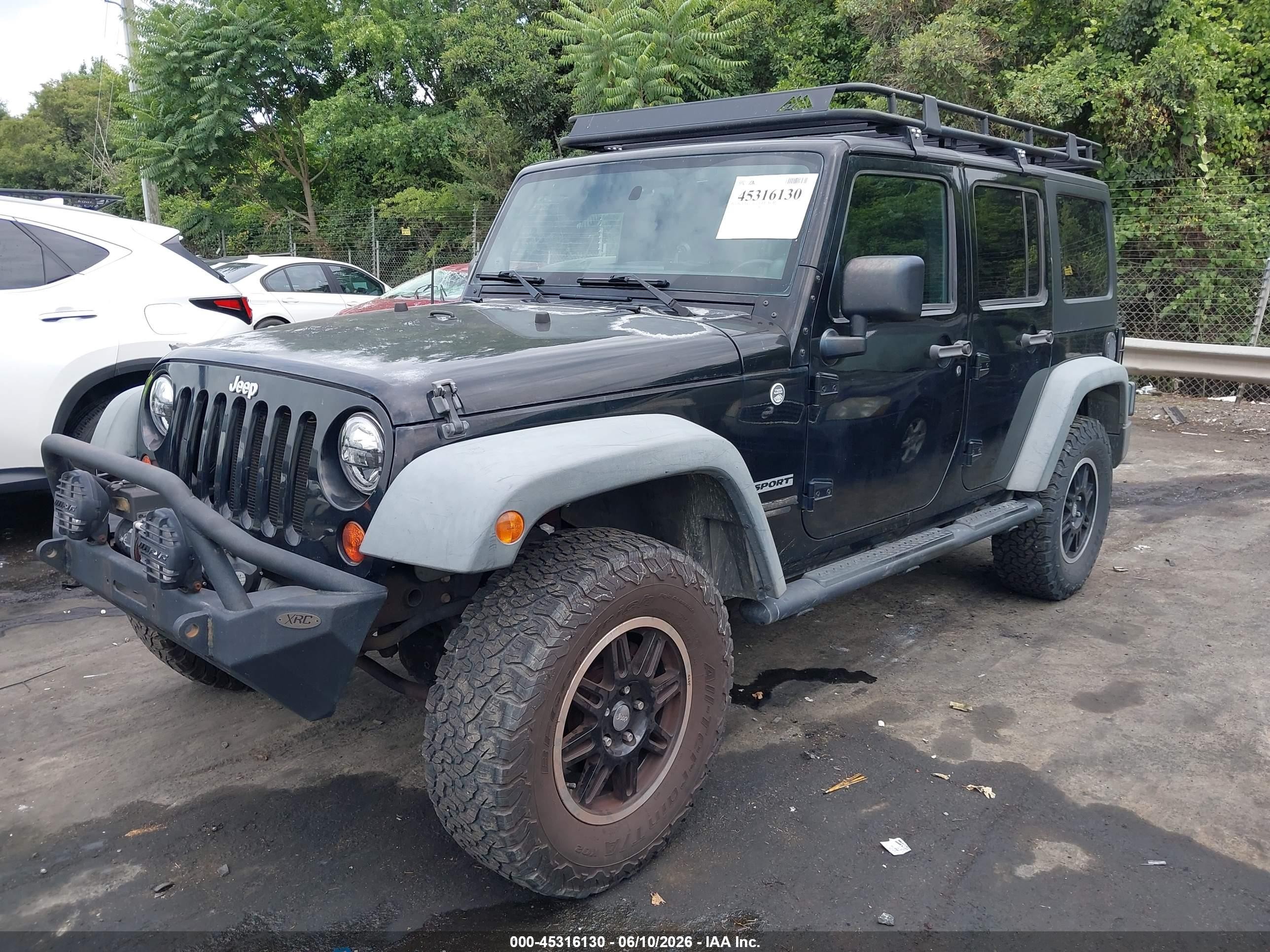 2011 Jeep Wrangler Unlimited Sport Black vin: 1J4BA3H17BL574871
