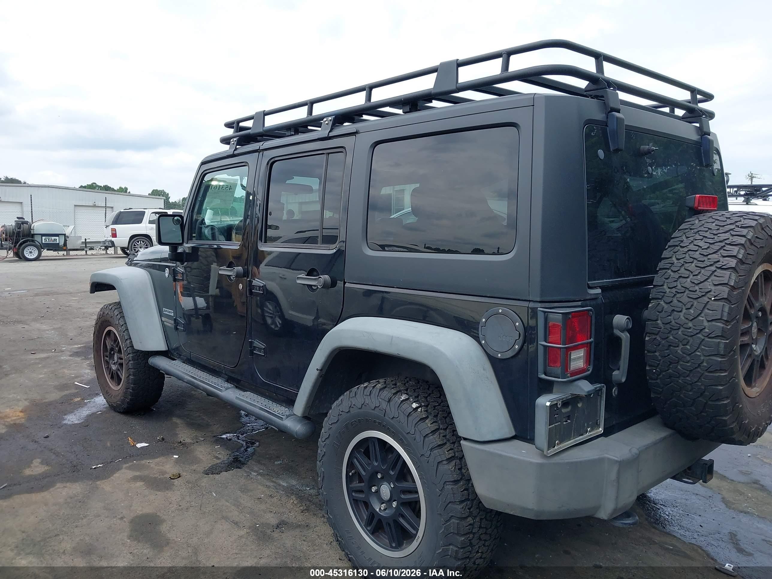 2011 Jeep Wrangler Unlimited Sport Black vin: 1J4BA3H17BL574871