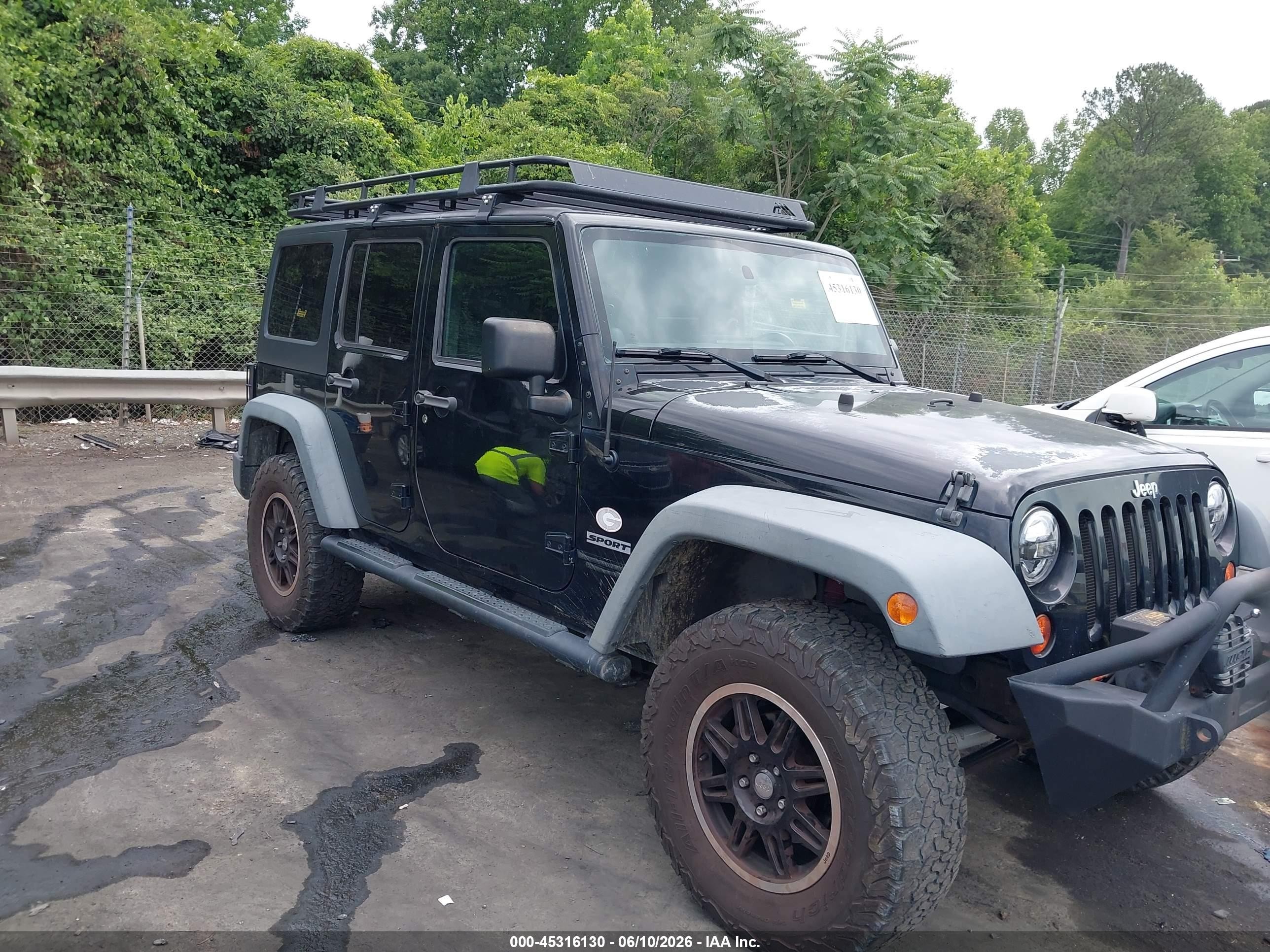 2011 Jeep Wrangler Unlimited Sport Black vin: 1J4BA3H17BL574871