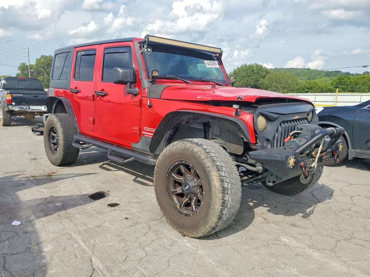 2011 Jeep Wrangler Unlimited Sport Red vin: 1J4BA3H17BL582341