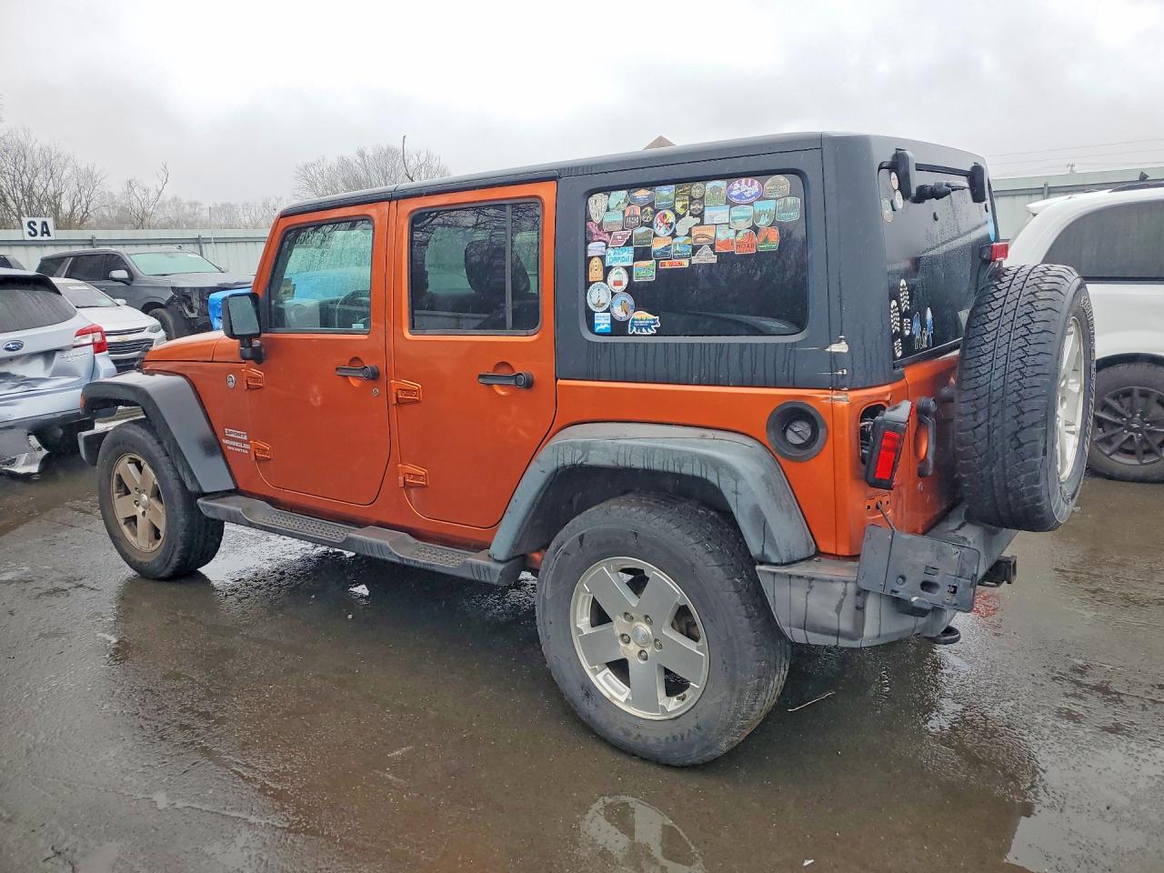 2011 Jeep Wrangler Unlimited Sport Orange vin: 1J4BA3H17BL595770