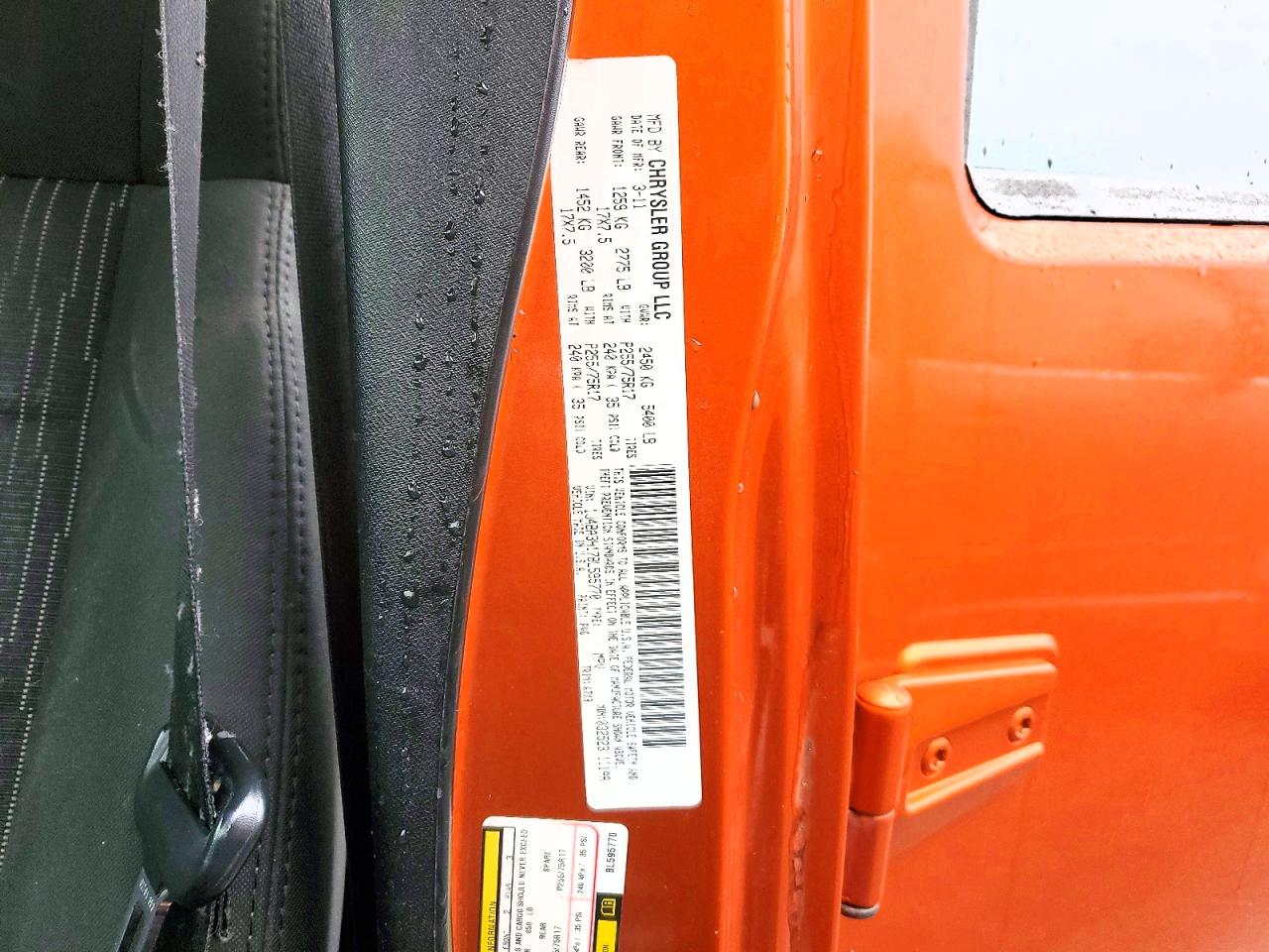 2011 Jeep Wrangler Unlimited Sport Orange vin: 1J4BA3H17BL595770