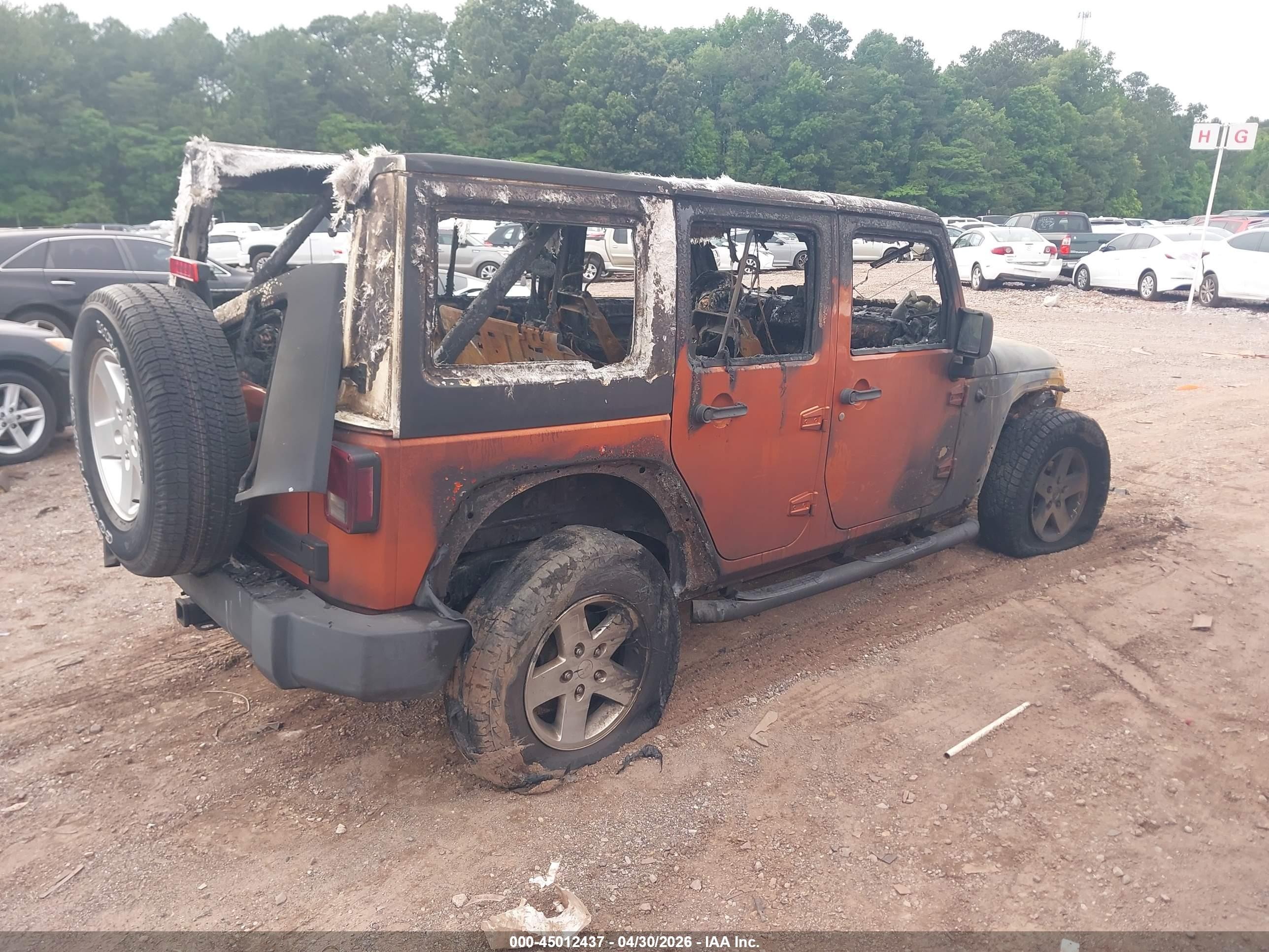 2011 Jeep Wrangler Unlimited Sport Orange vin: 1J4BA3H17BL625088