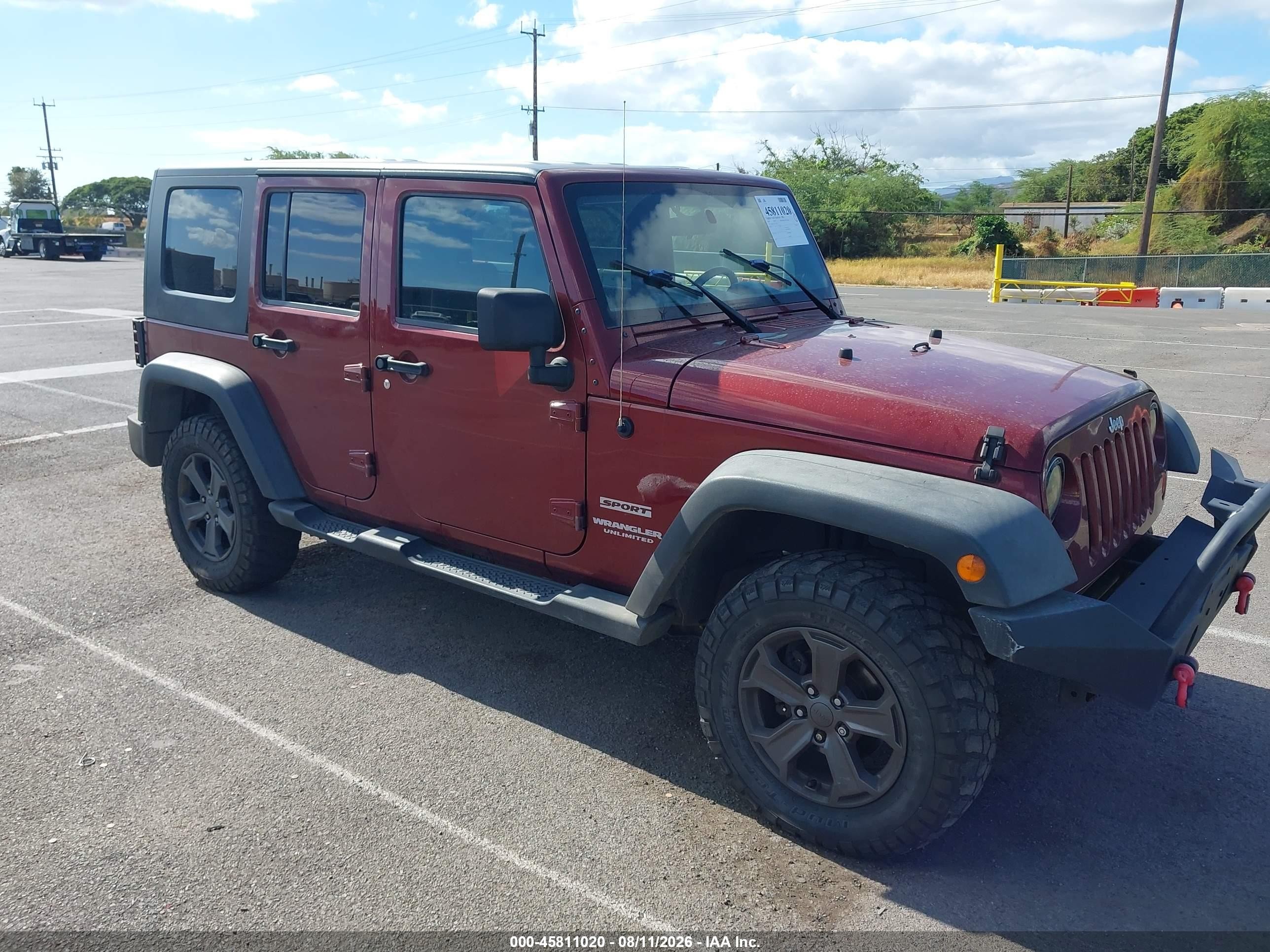 2010 Jeep Wrangler Unlimited Sport Красный vin: 1J4BA3H18AL125021