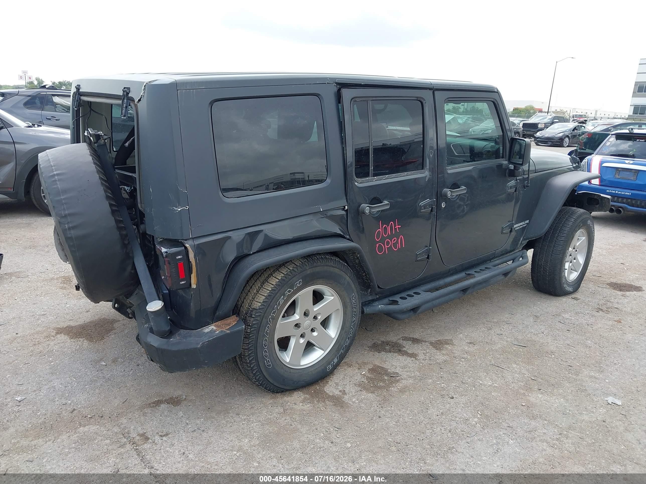 2010 Jeep Wrangler Unlimited Sport Gray vin: 1J4BA3H18AL145785