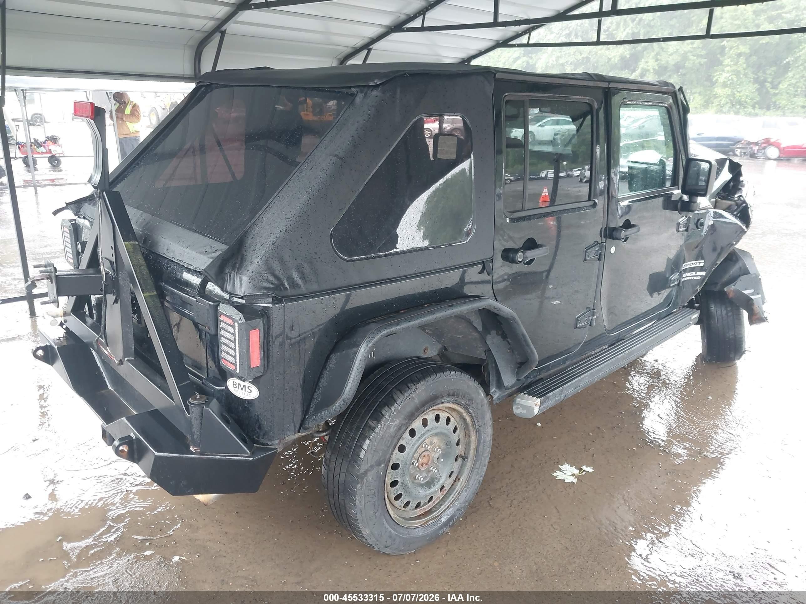 2010 Jeep Wrangler Unlimited Sport Black vin: 1J4BA3H18AL161436