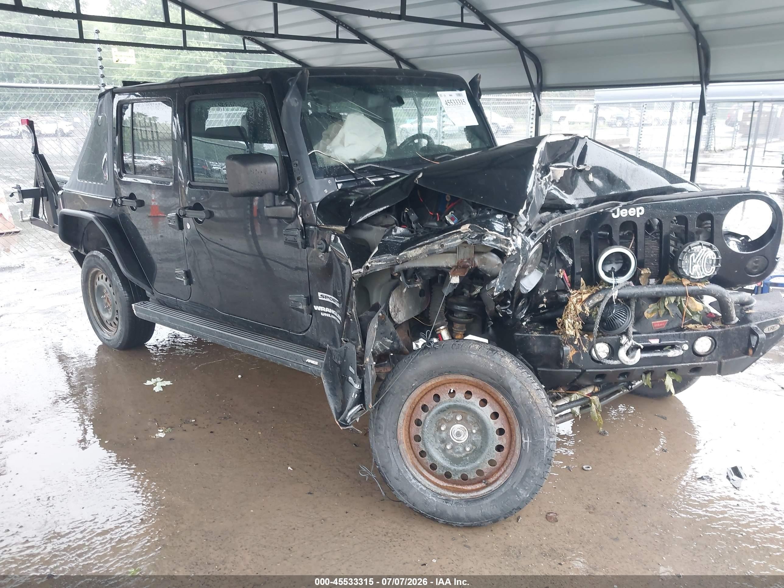 2010 Jeep Wrangler Unlimited Sport Black vin: 1J4BA3H18AL161436