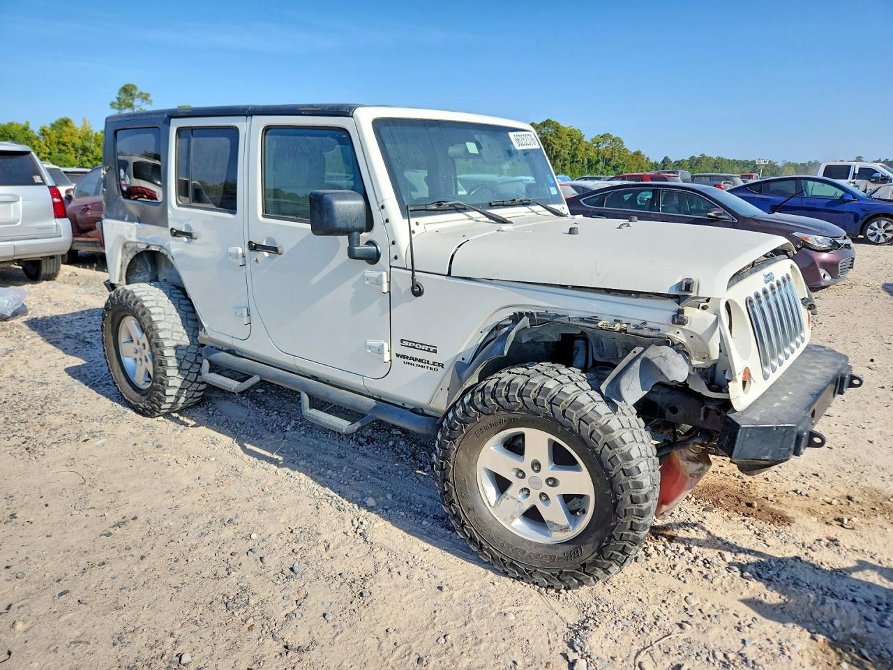 2010 Jeep Wrangler Unlimited Sport White vin: 1J4BA3H18AL204284