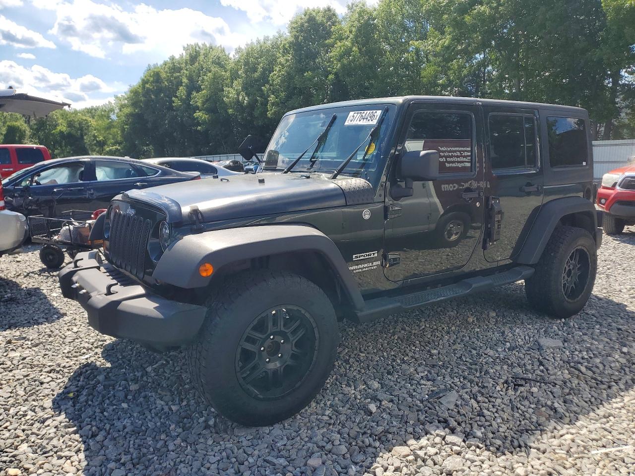 2011 Jeep Wrangler Unlimited Sport Зеленый vin: 1J4BA3H18BL581943