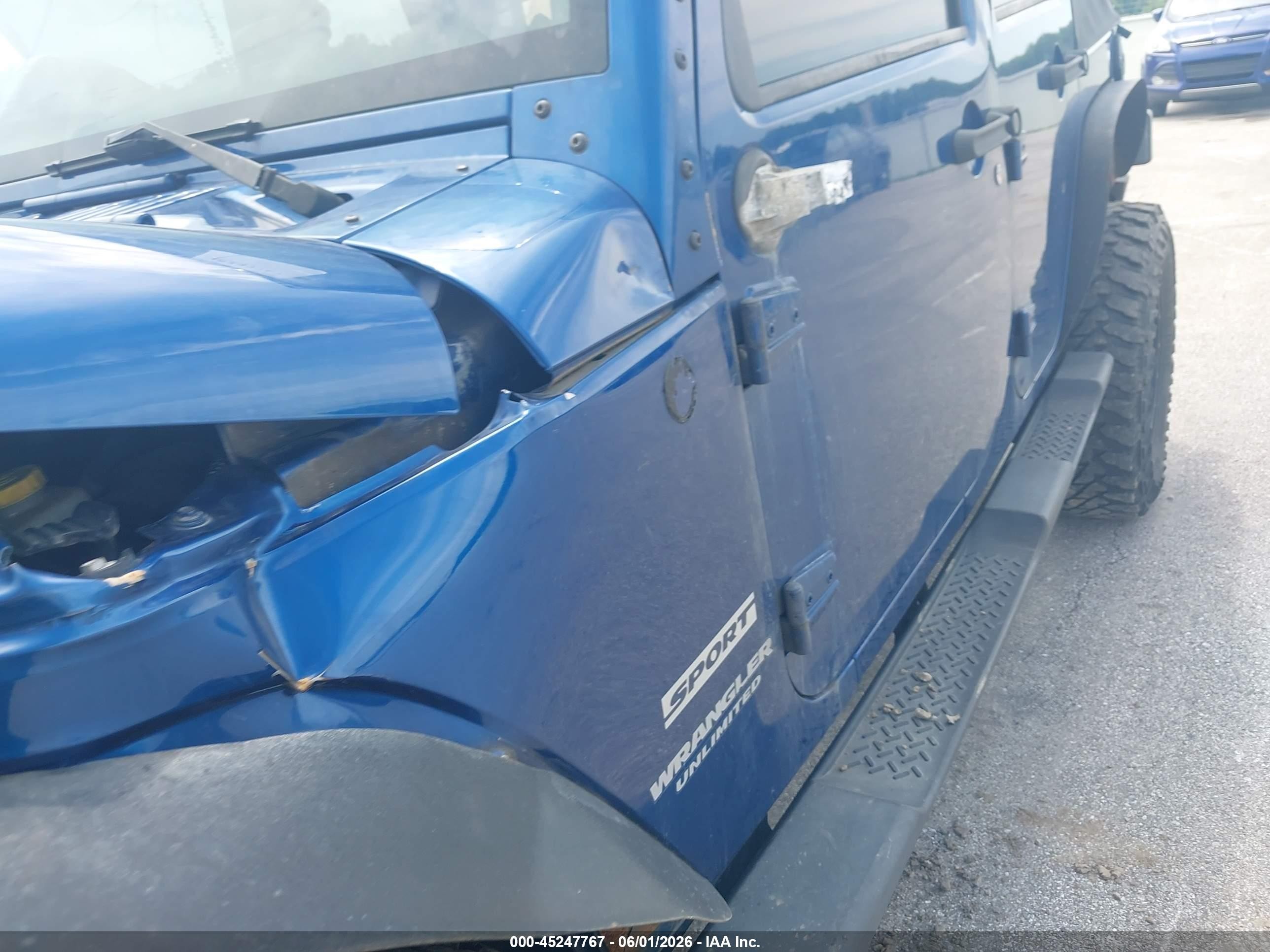 2010 Jeep Wrangler Unlimited Sport Blue vin: 1J4BA3H19AL108812