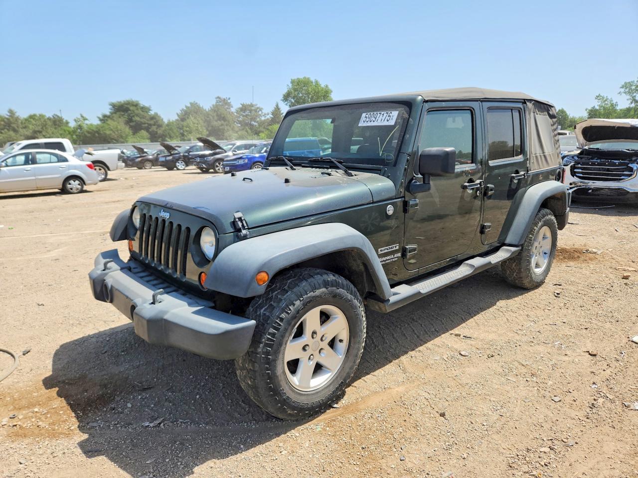 2010 Jeep Wrangler Unlimited Sport Green vin: 1J4BA3H19AL124878