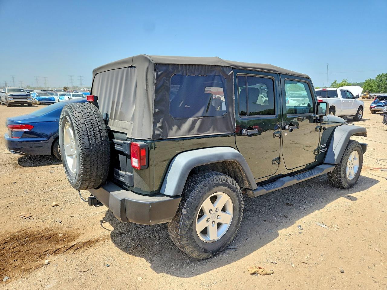 2010 Jeep Wrangler Unlimited Sport Green vin: 1J4BA3H19AL124878