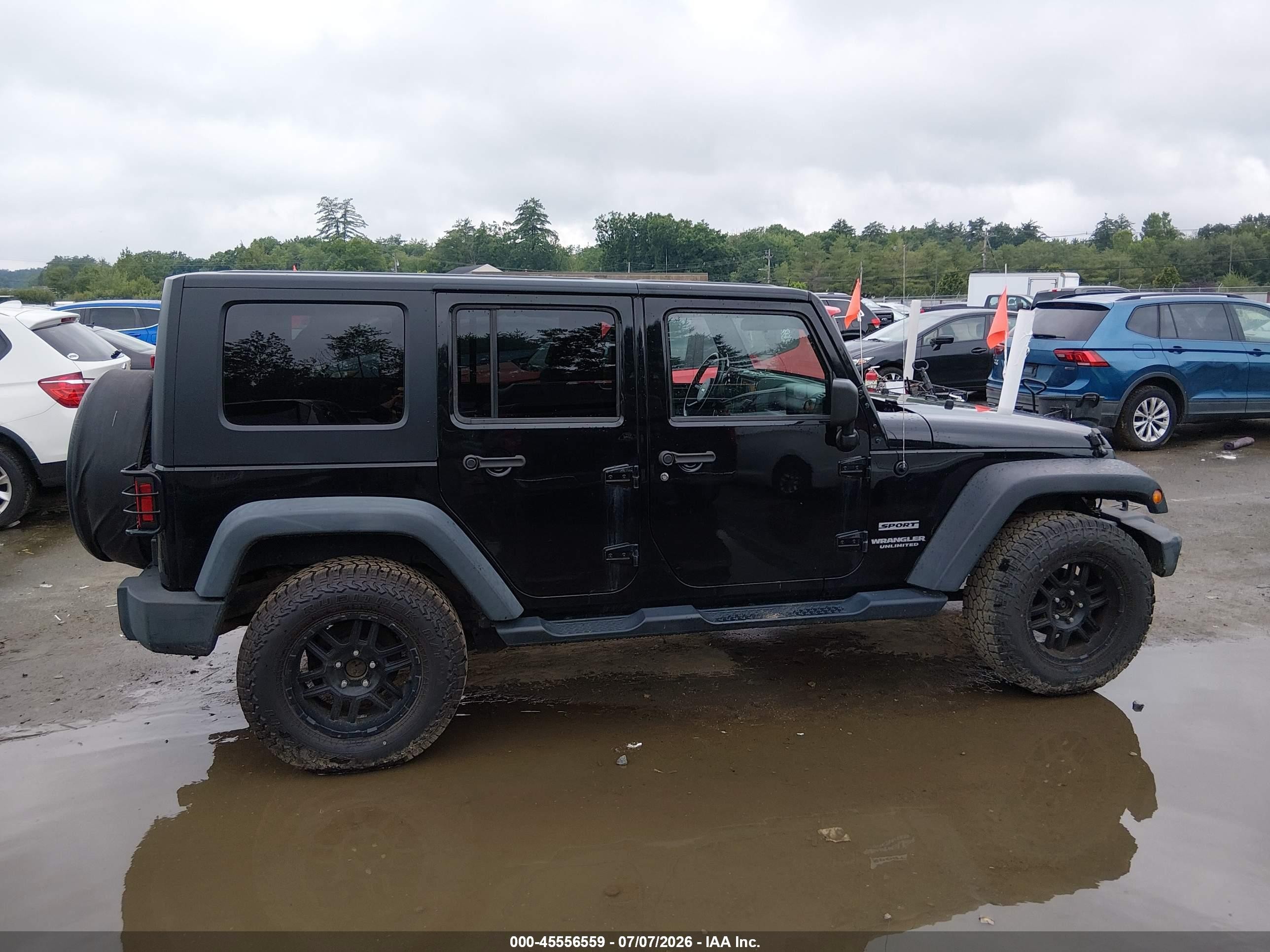 2010 Jeep Wrangler Unlimited Sport Black vin: 1J4BA3H19AL161431