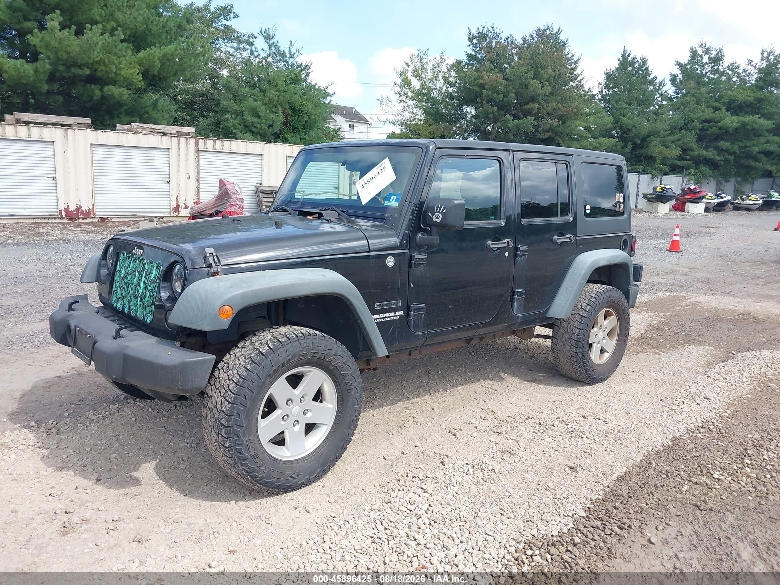 2011 Jeep Wrangler Unlimited Sport Black vin: 1J4BA3H19BL522173
