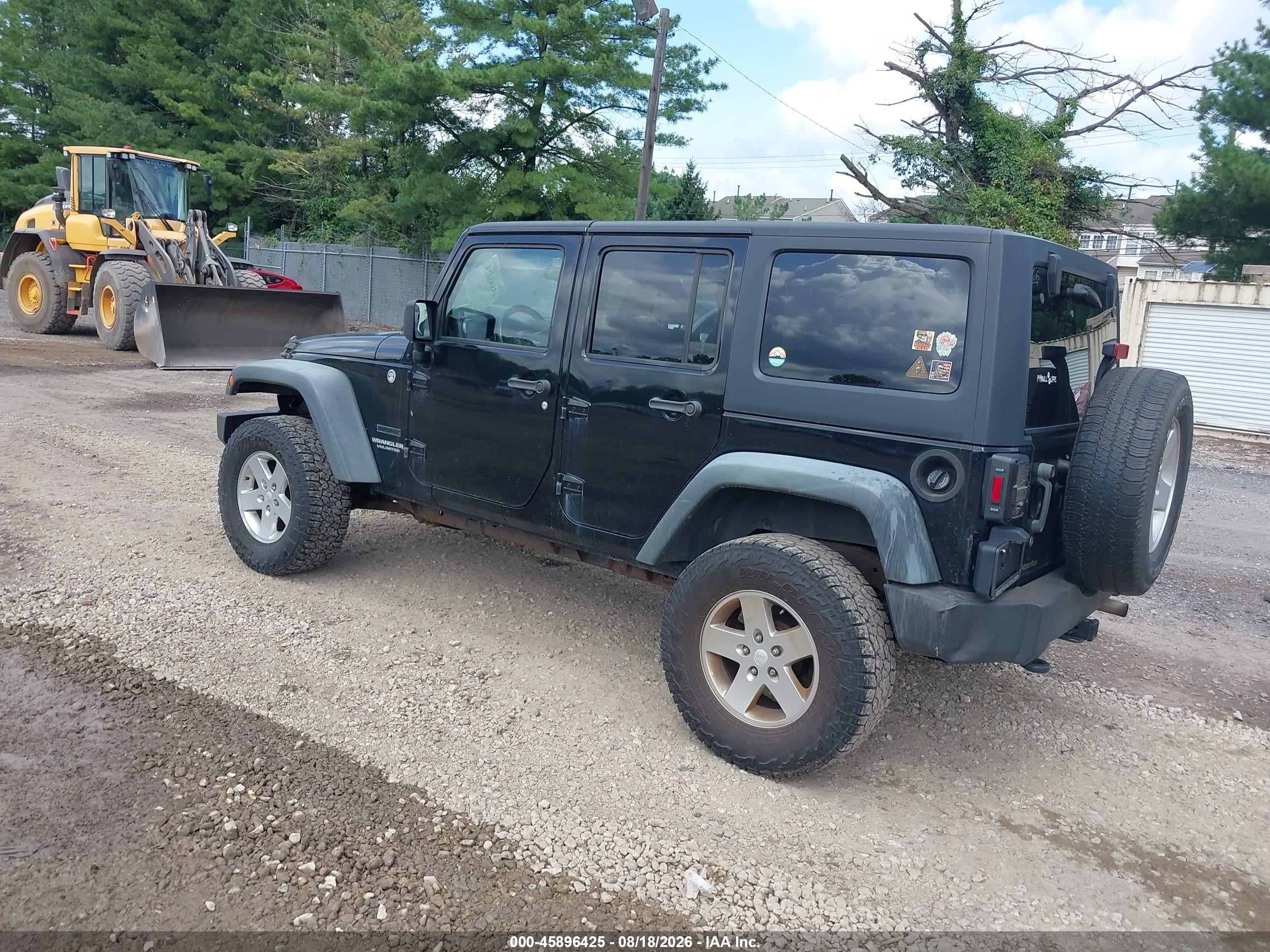 2011 Jeep Wrangler Unlimited Sport Black vin: 1J4BA3H19BL522173