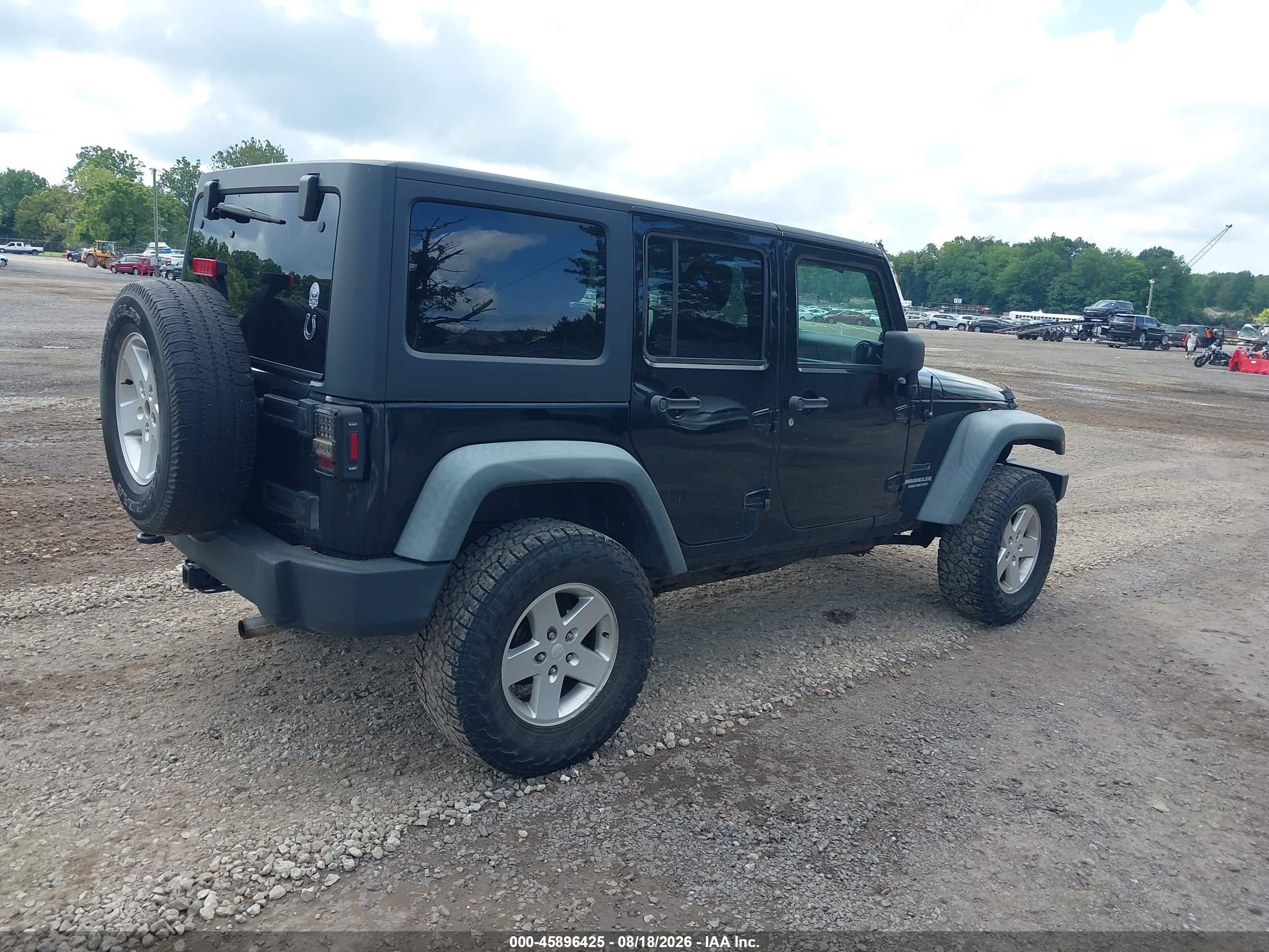 2011 Jeep Wrangler Unlimited Sport Black vin: 1J4BA3H19BL522173