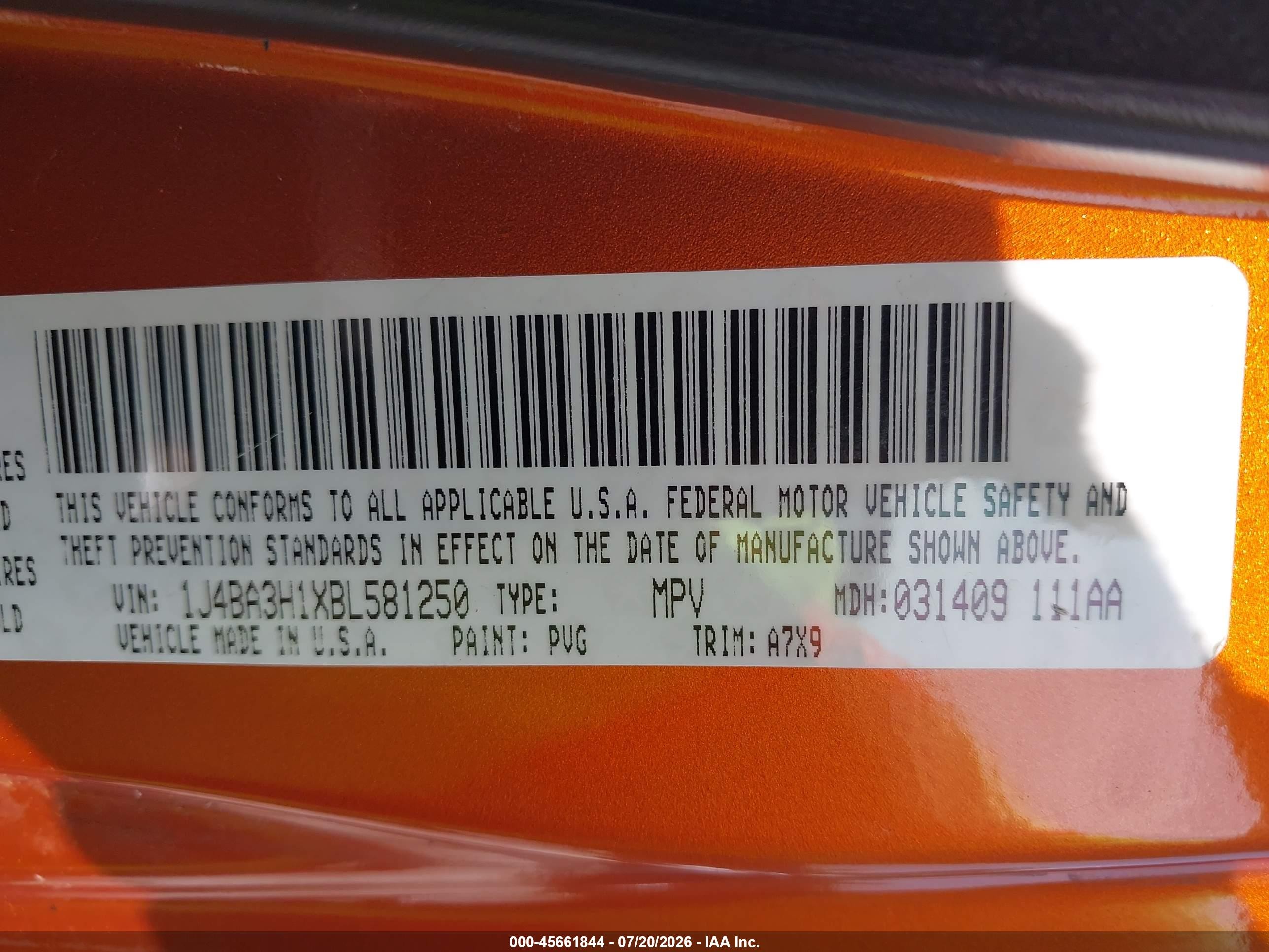 2011 Jeep Wrangler Unlimited Sport Orange vin: 1J4BA3H1XBL581250