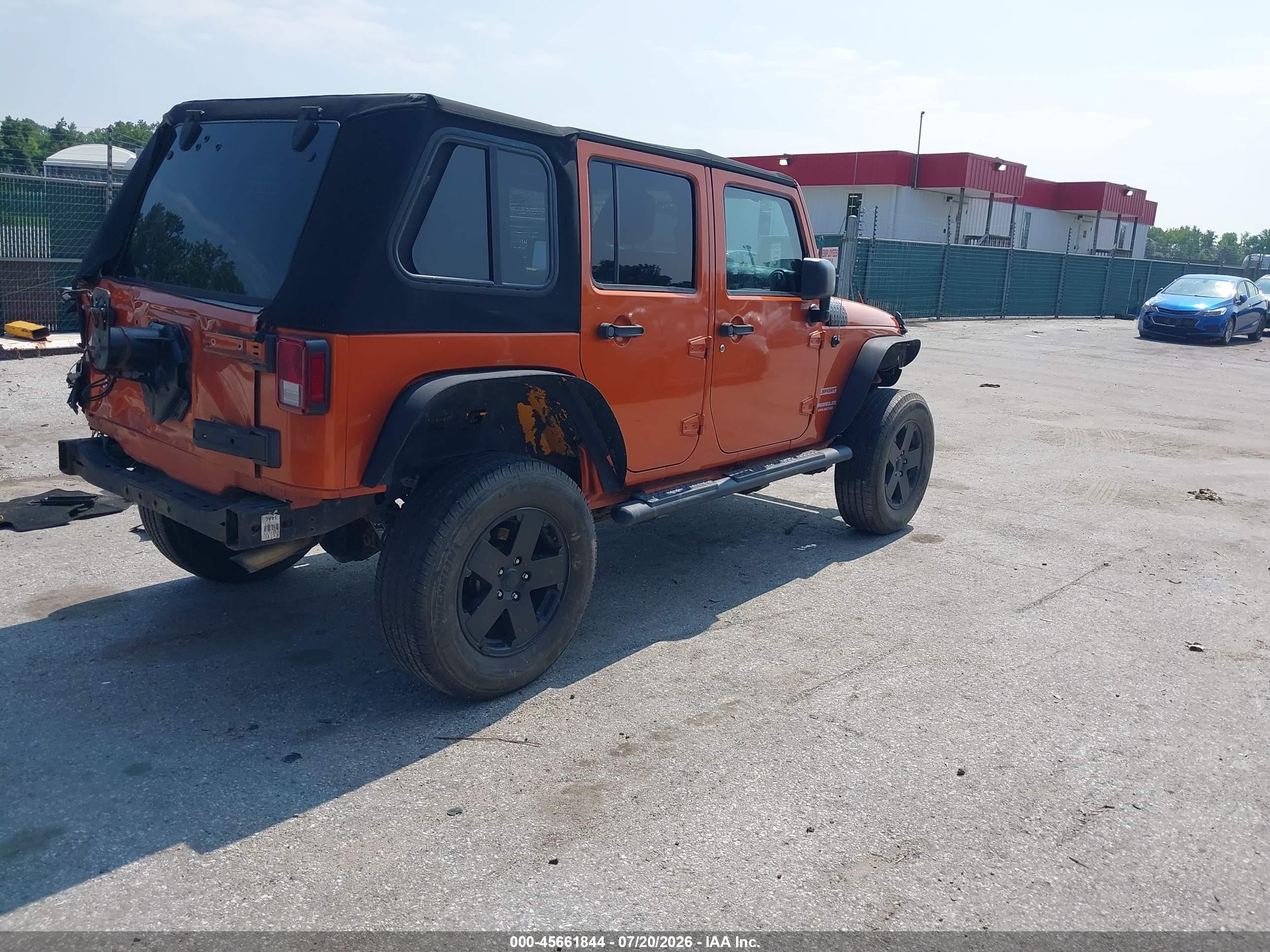 2011 Jeep Wrangler Unlimited Sport Orange vin: 1J4BA3H1XBL581250