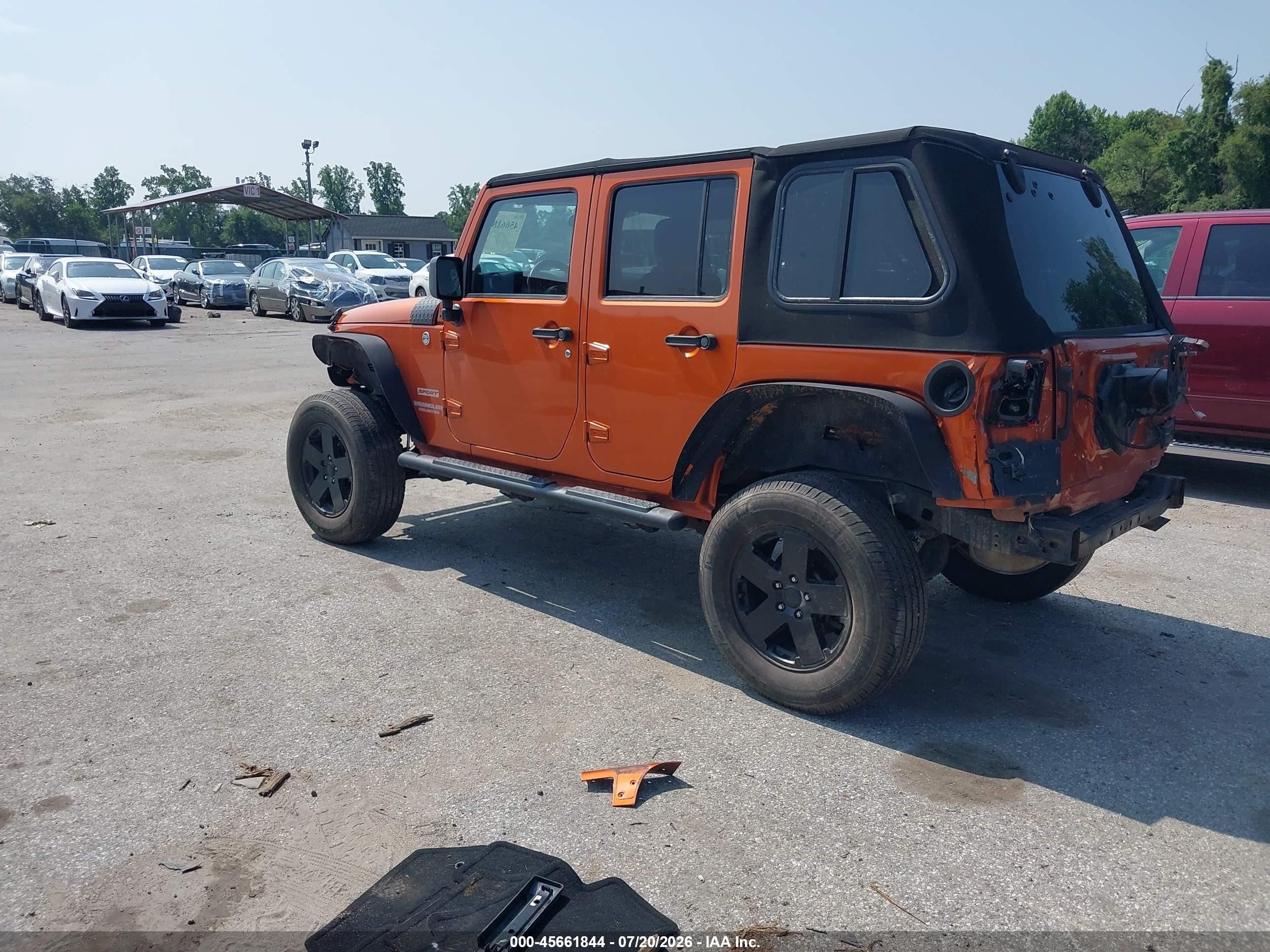 2011 Jeep Wrangler Unlimited Sport Orange vin: 1J4BA3H1XBL581250