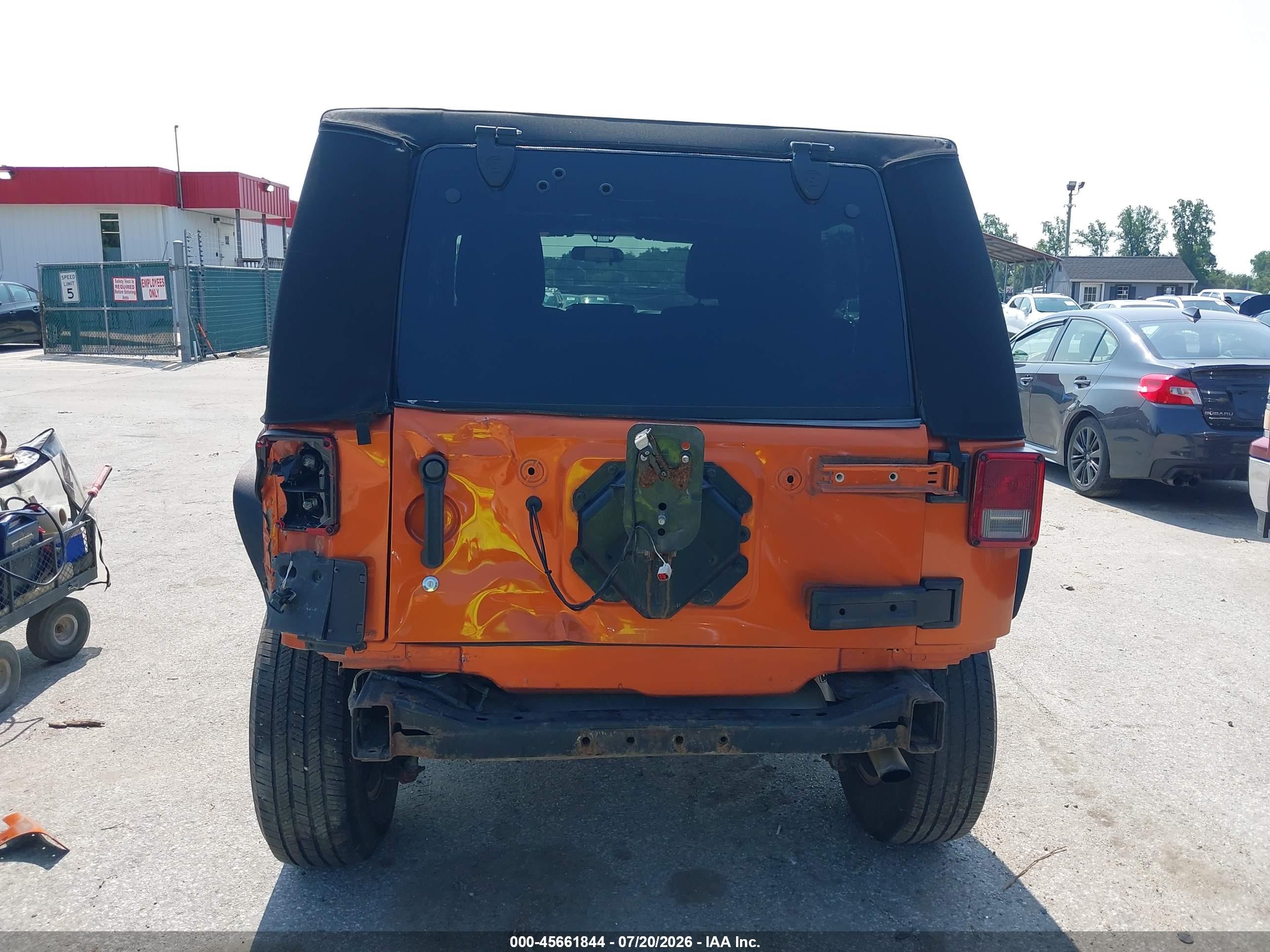 2011 Jeep Wrangler Unlimited Sport Orange vin: 1J4BA3H1XBL581250