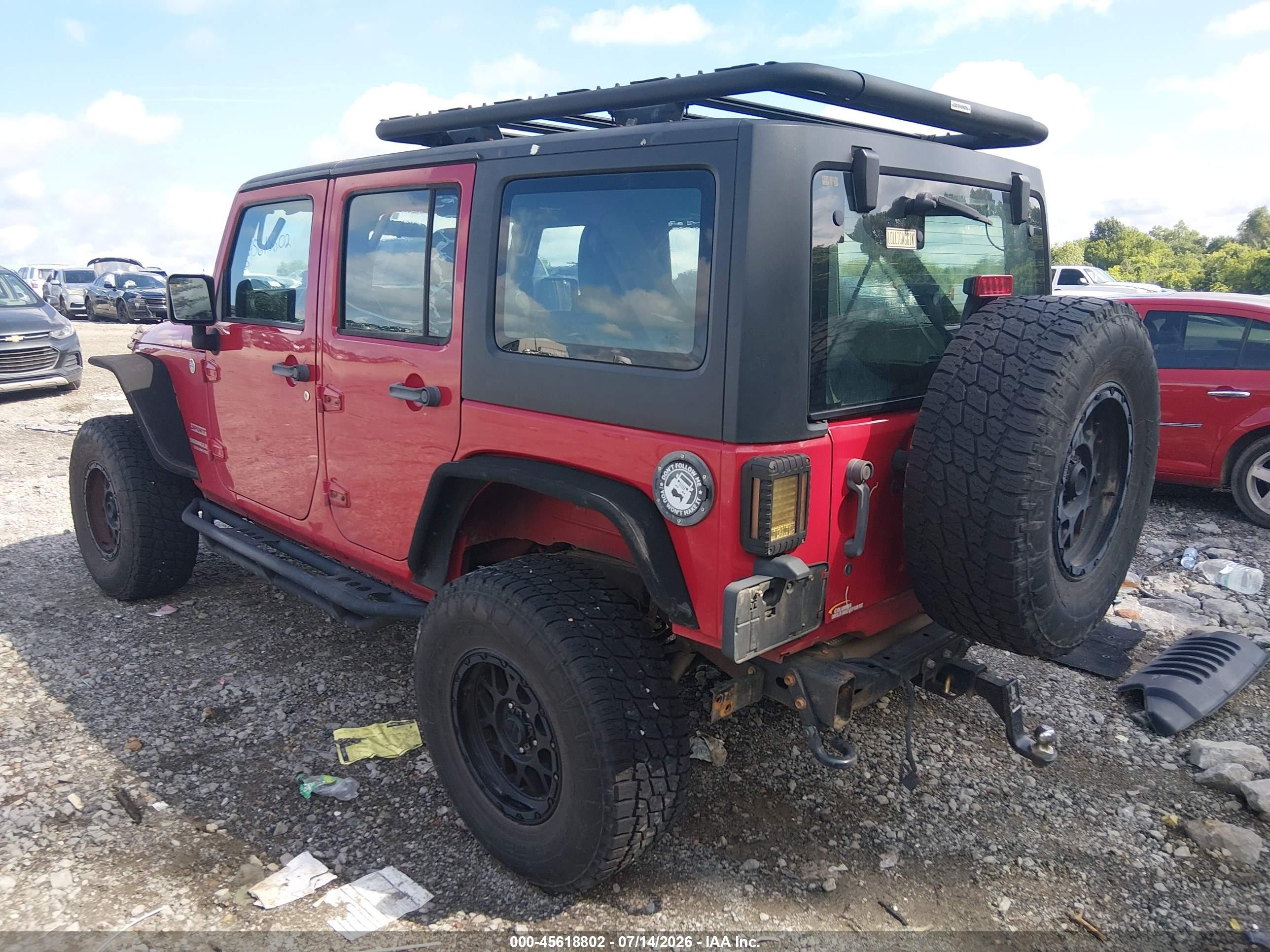 2011 Jeep Wrangler Unlimited Sport Red vin: 1J4BA3H1XBL623254