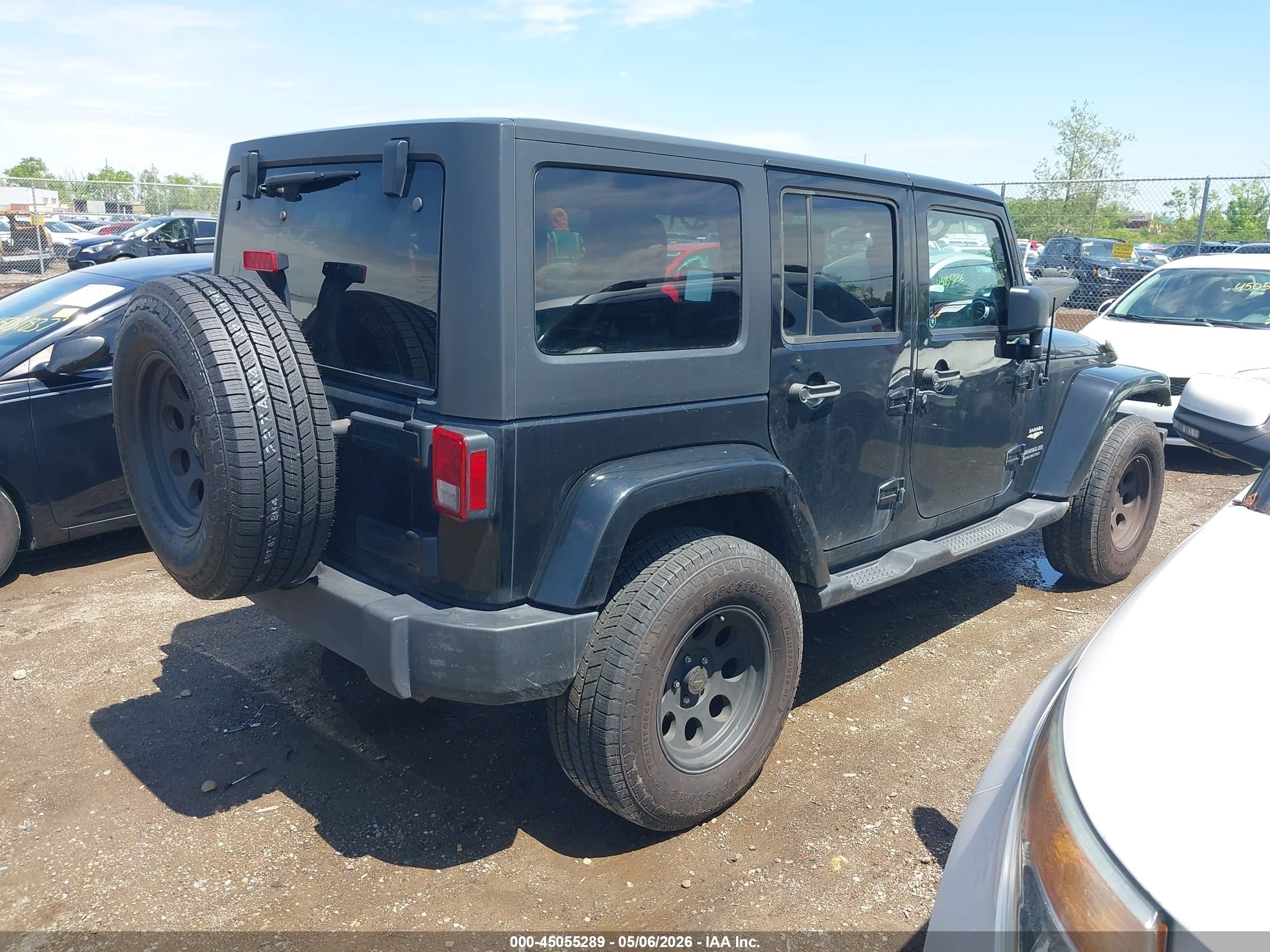 2011 Jeep Wrangler Unlimited Sahara Черный vin: 1J4BA5H10BL635392