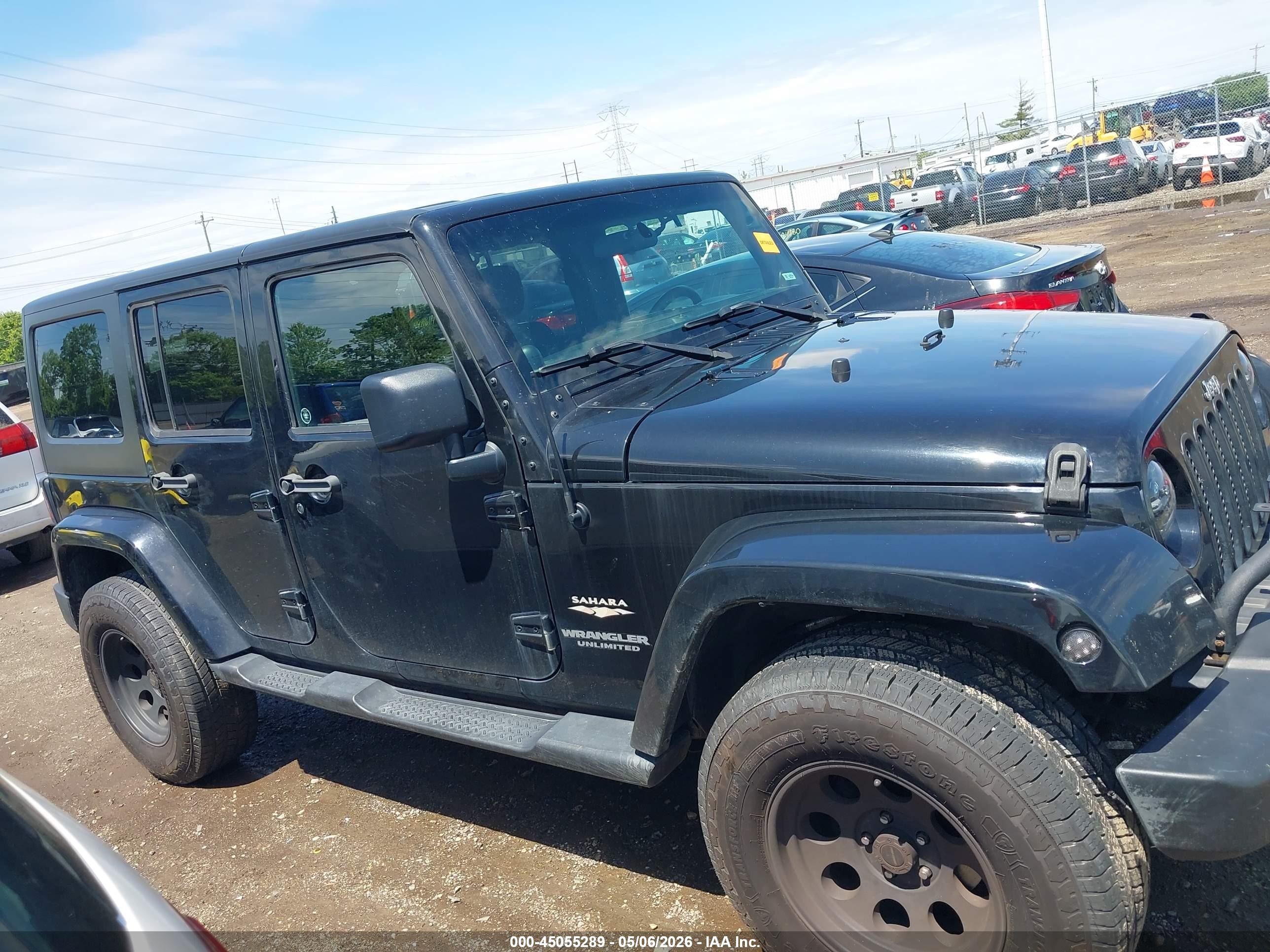 2011 Jeep Wrangler Unlimited Sahara Черный vin: 1J4BA5H10BL635392