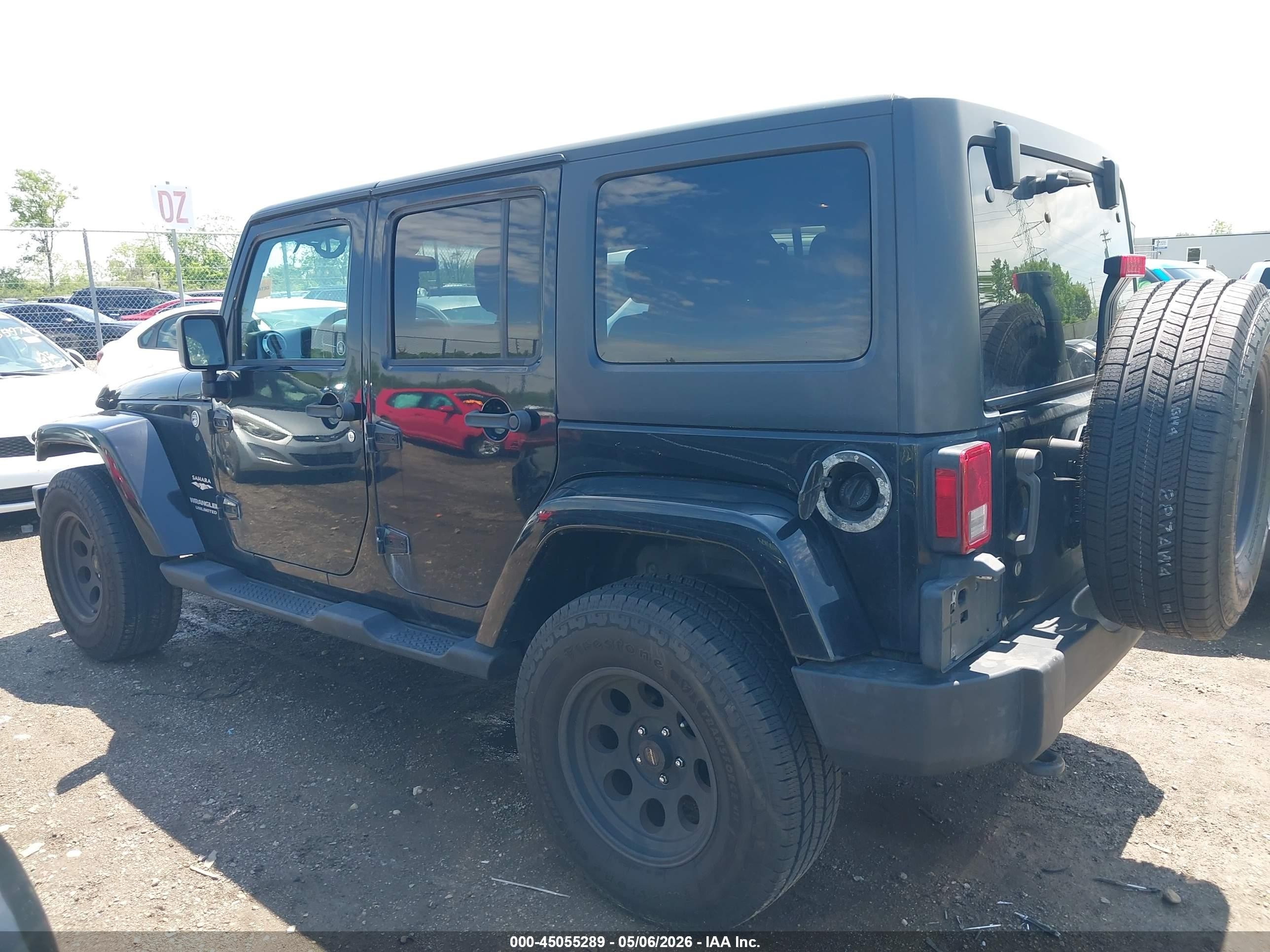 2011 Jeep Wrangler Unlimited Sahara Черный vin: 1J4BA5H10BL635392