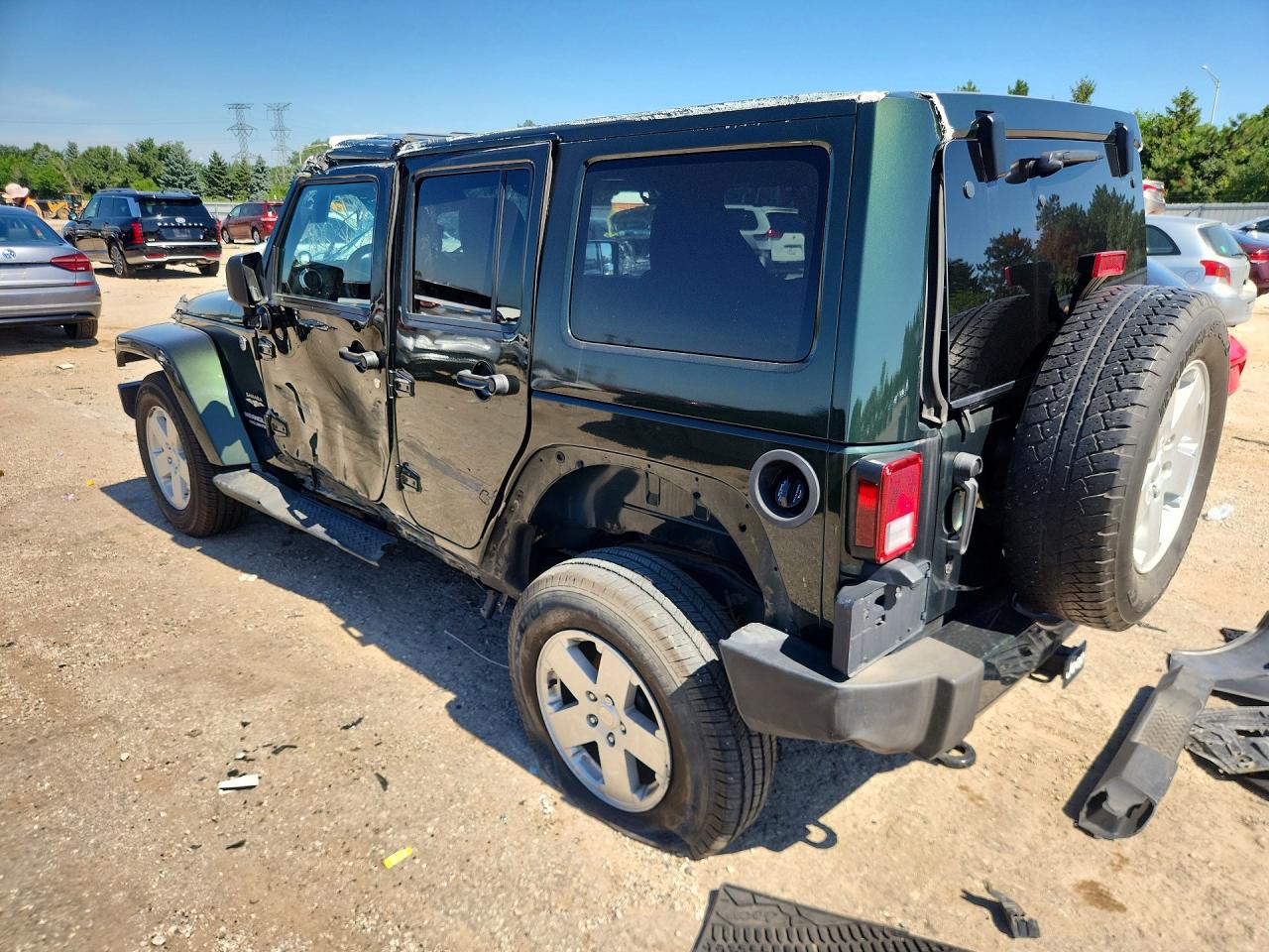 2011 Jeep Wrangler Unlimited Sahara Green vin: 1J4BA5H11BL634266