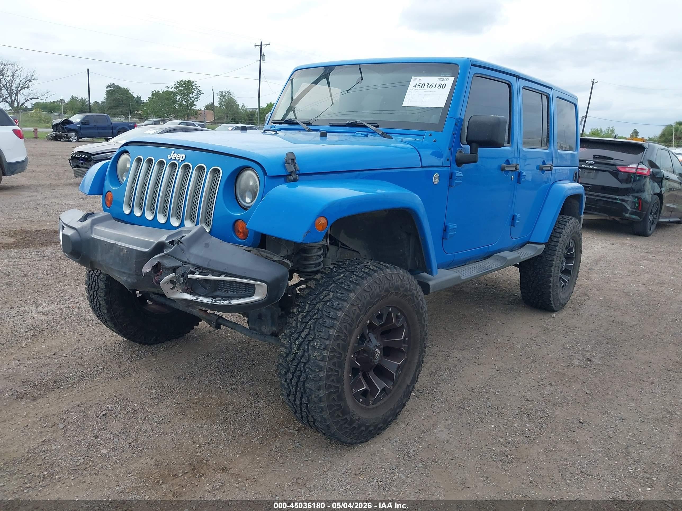 2011 Jeep Wrangler Unlimited Sahara Blue vin: 1J4BA5H15BL559216