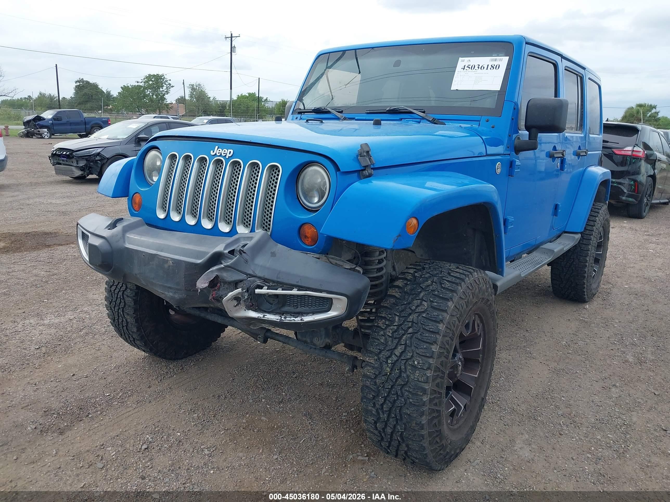 2011 Jeep Wrangler Unlimited Sahara Blue vin: 1J4BA5H15BL559216