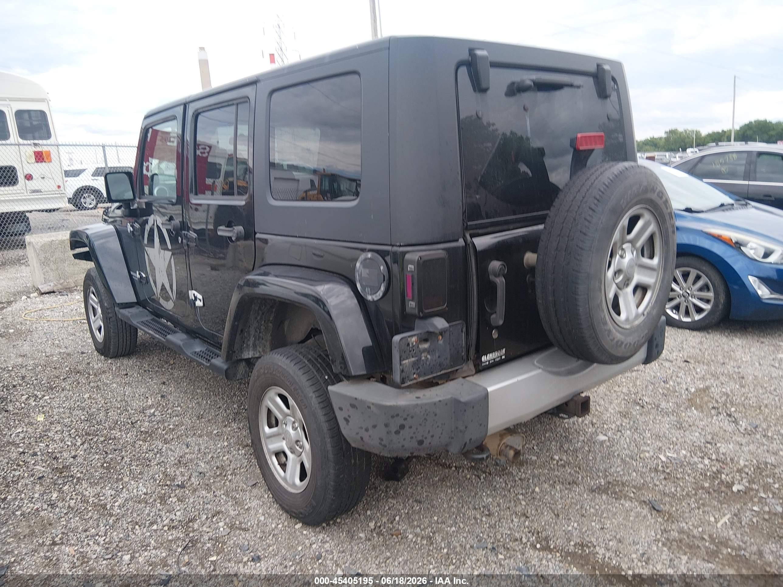 2010 Jeep Wrangler Unlimited Sahara Black vin: 1J4BA5H16AL207843