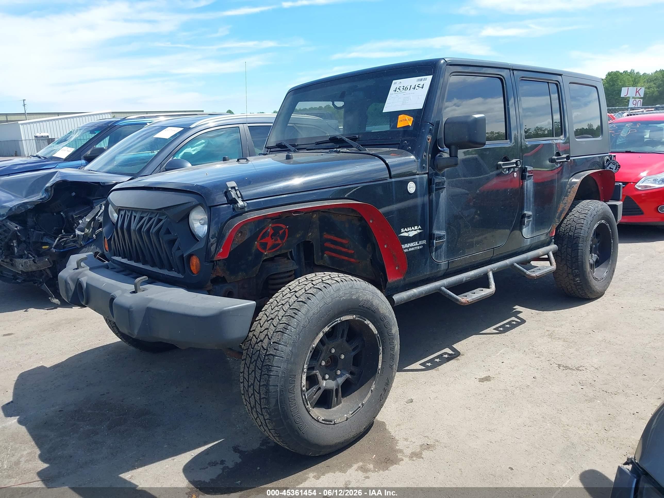 2010 Jeep Wrangler Unlimited Sahara Black vin: 1J4BA5H17AL220293