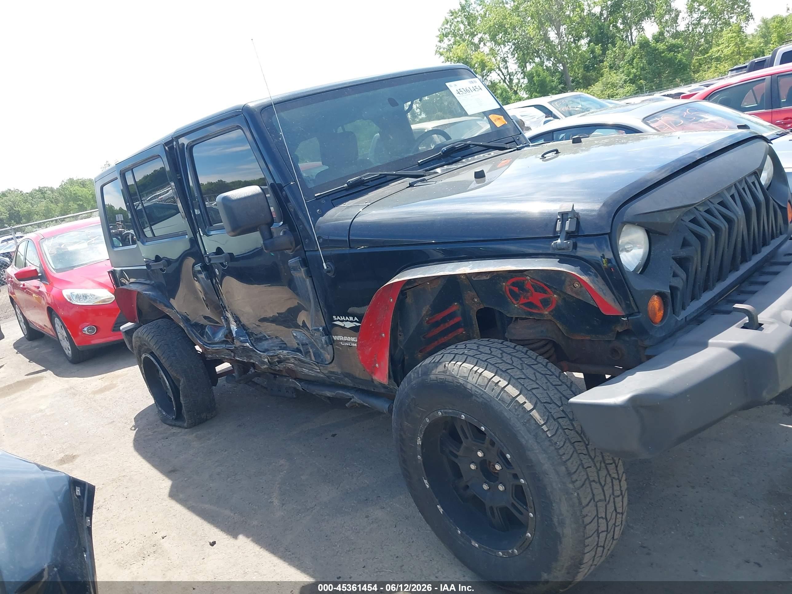 2010 Jeep Wrangler Unlimited Sahara Black vin: 1J4BA5H17AL220293