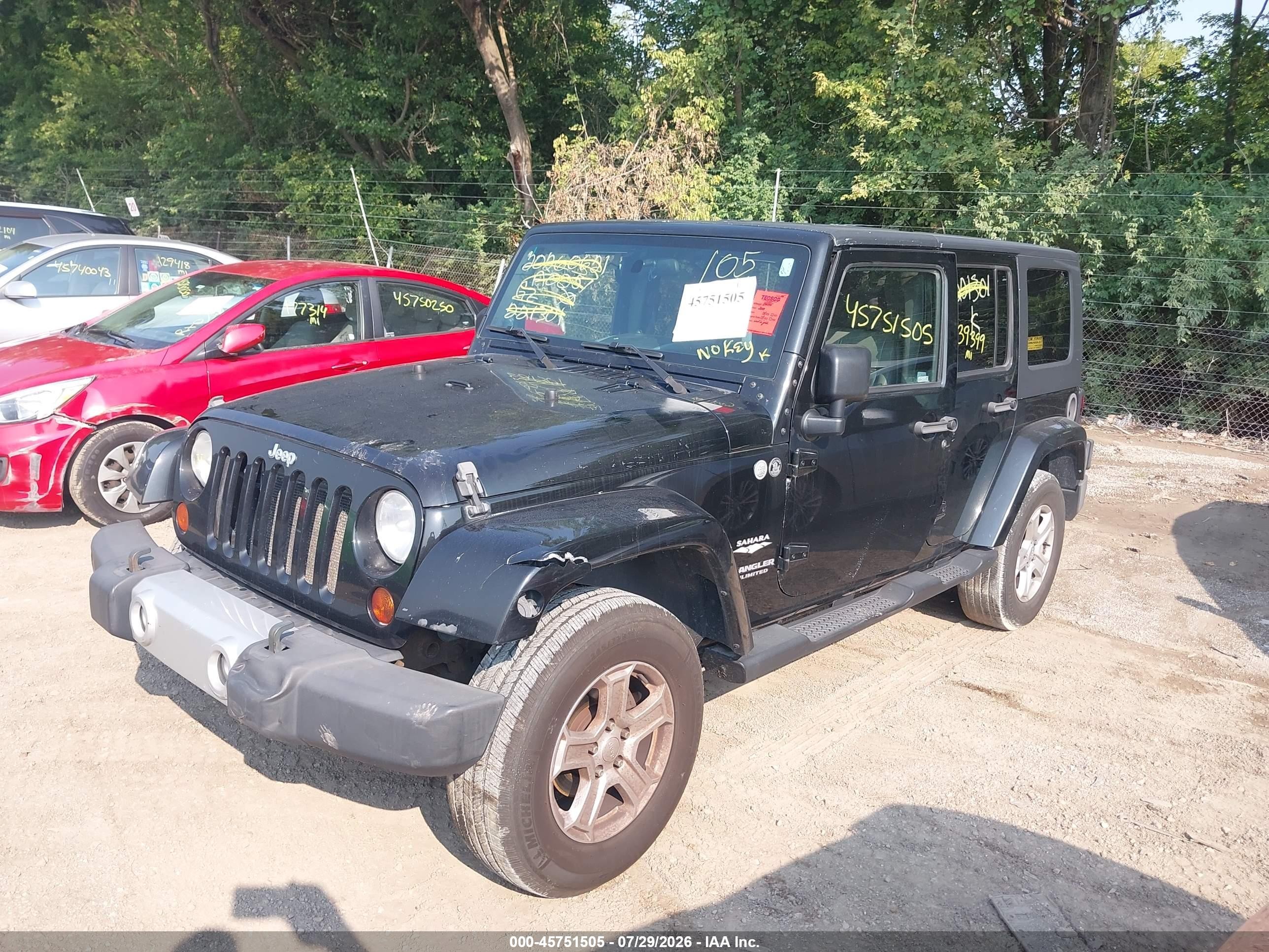 2010 Jeep Wrangler Unlimited Sahara Black vin: 1J4BA5H17AL221301