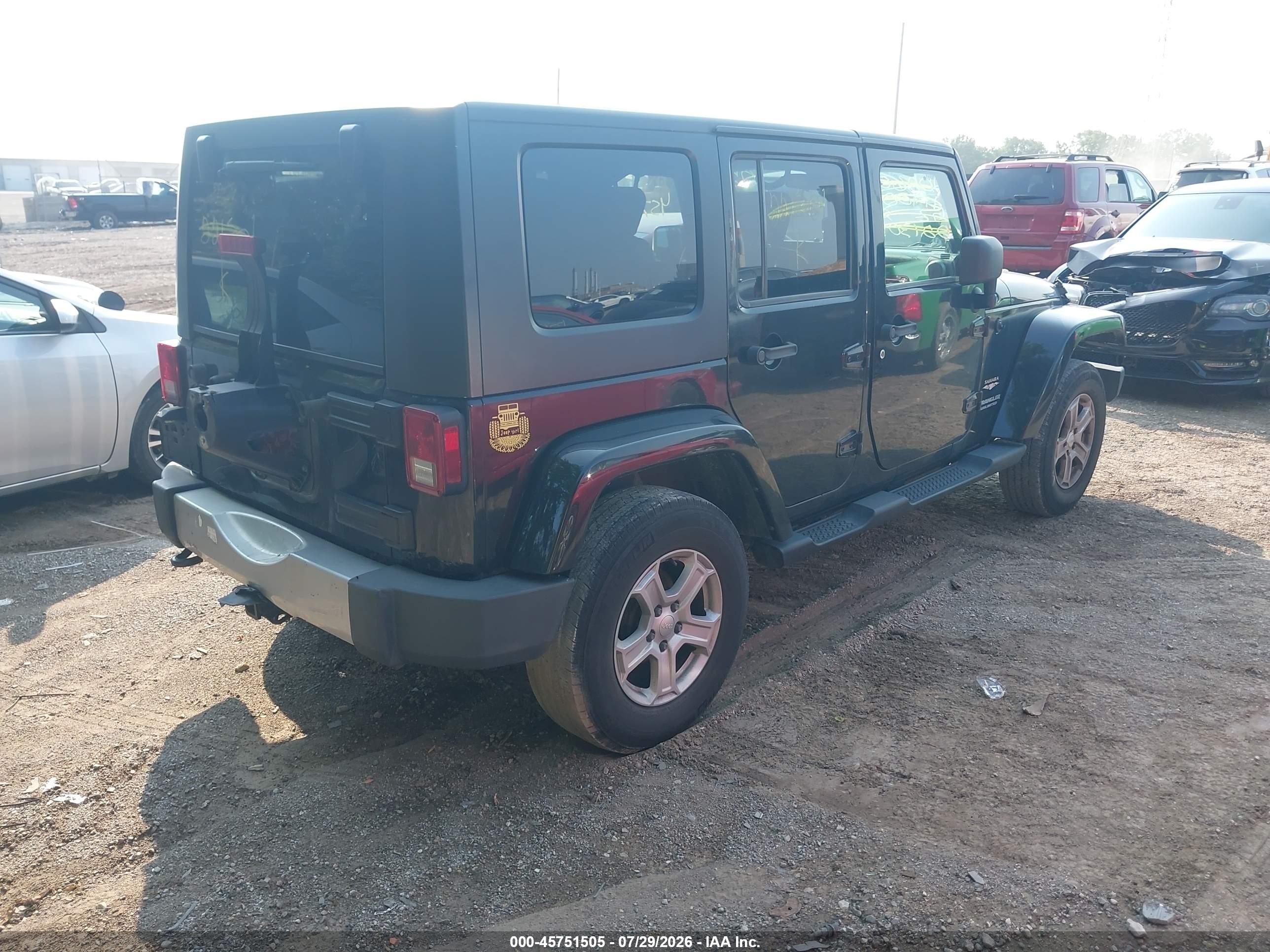 2010 Jeep Wrangler Unlimited Sahara Black vin: 1J4BA5H17AL221301