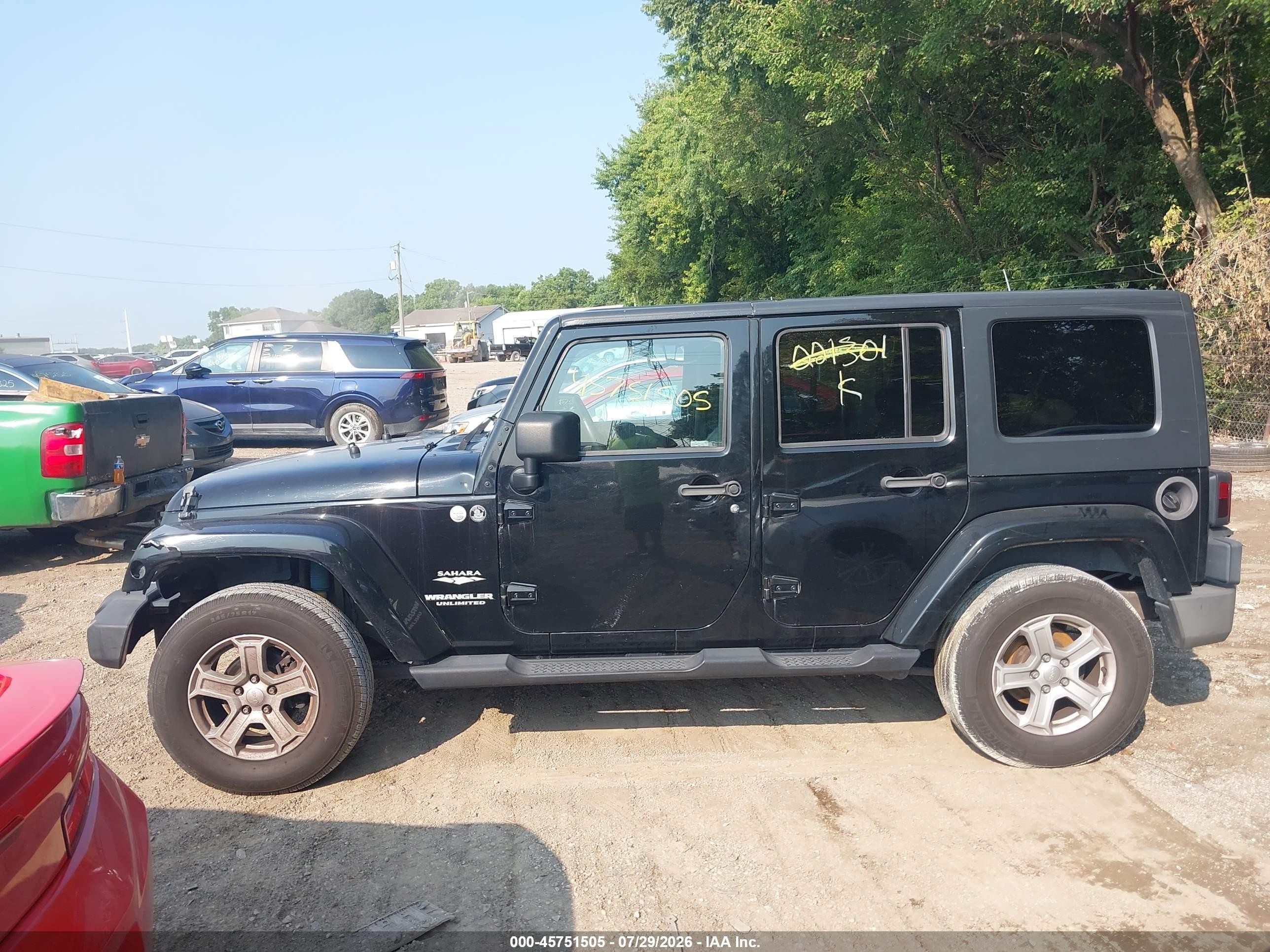 2010 Jeep Wrangler Unlimited Sahara Black vin: 1J4BA5H17AL221301