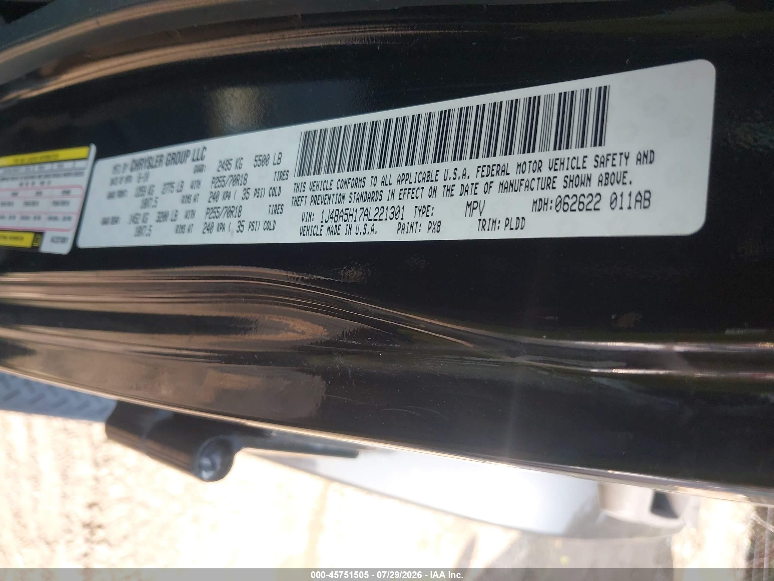 2010 Jeep Wrangler Unlimited Sahara Black vin: 1J4BA5H17AL221301