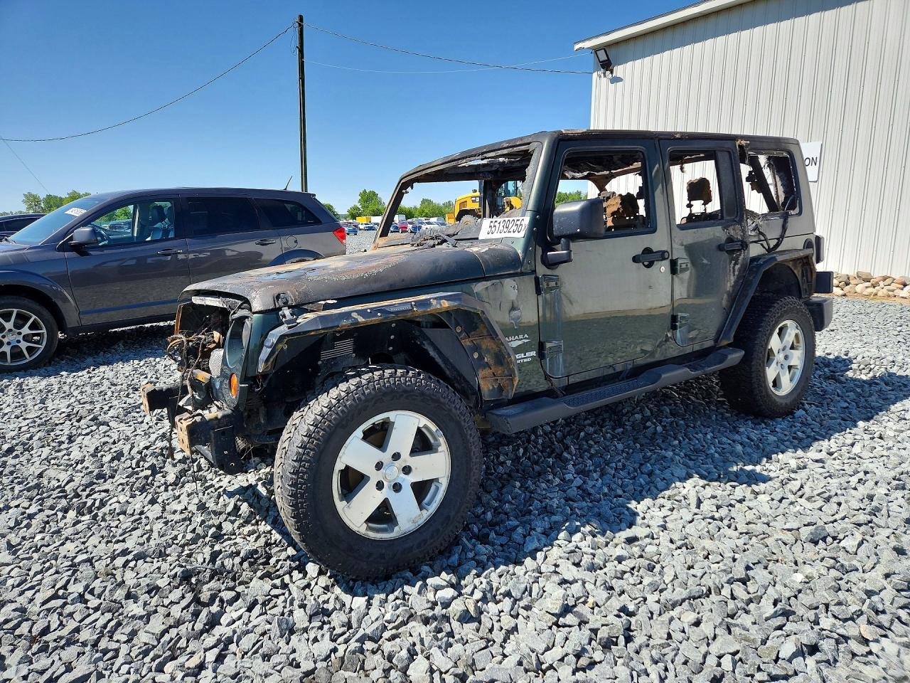 2010 Jeep Wrangler Unlimited Sahara Пожар vin: 1J4BA5H18AL173047
