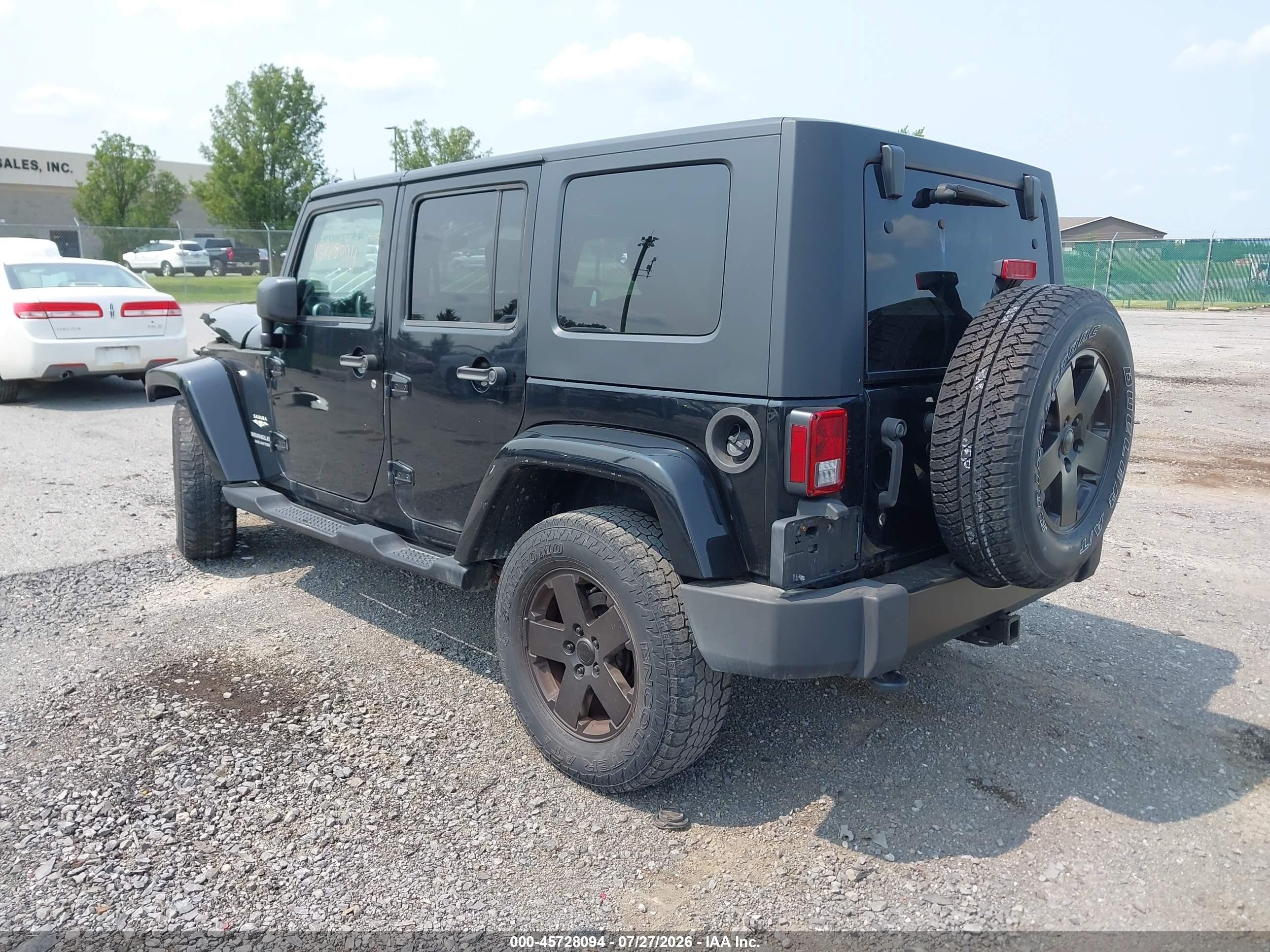 2010 Jeep Wrangler Unlimited Sahara Black vin: 1J4BA5H19AL163868