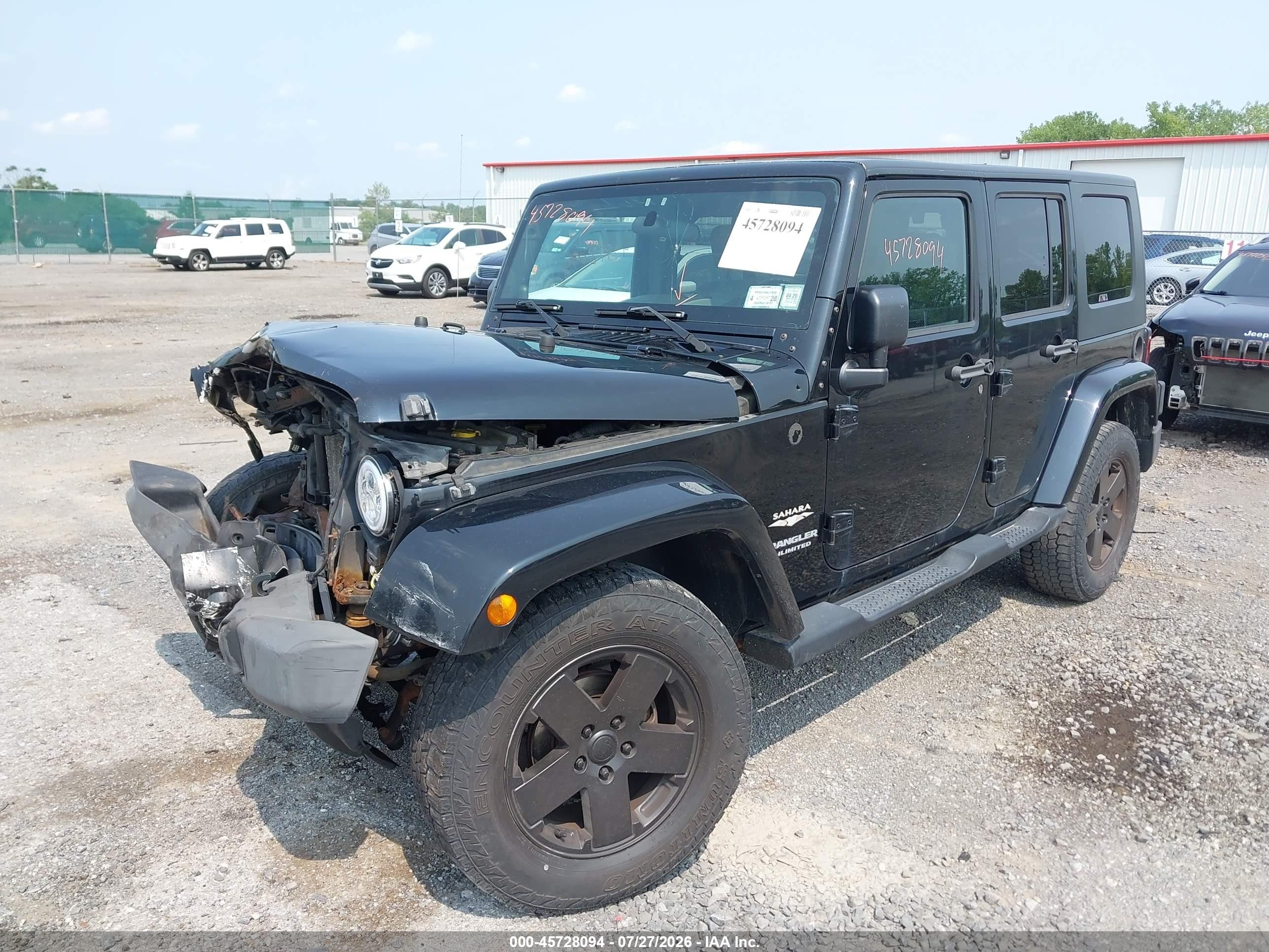 2010 Jeep Wrangler Unlimited Sahara Black vin: 1J4BA5H19AL163868