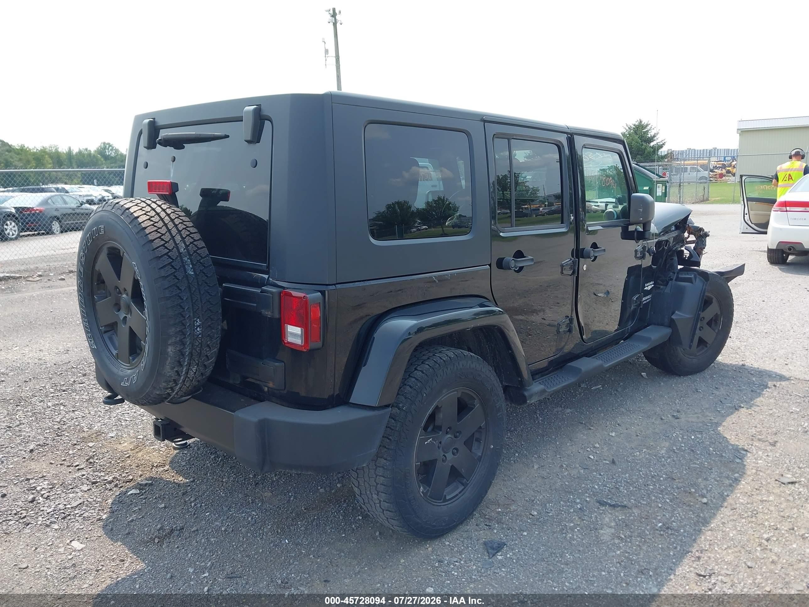 2010 Jeep Wrangler Unlimited Sahara Black vin: 1J4BA5H19AL163868