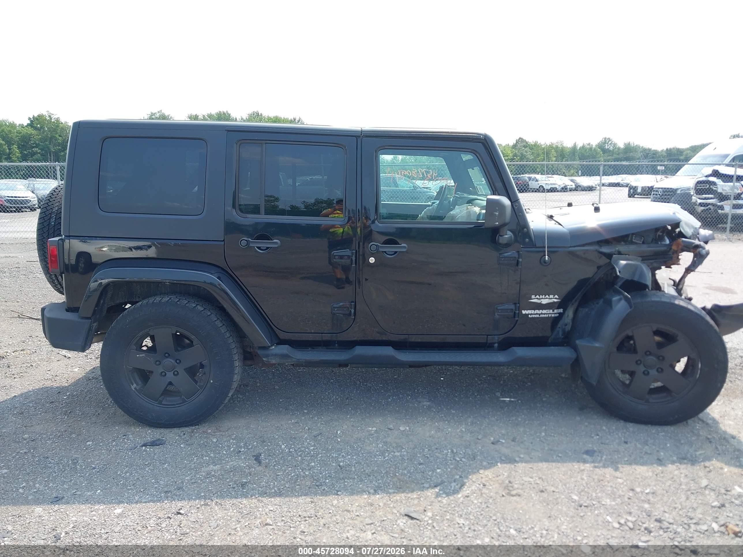 2010 Jeep Wrangler Unlimited Sahara Black vin: 1J4BA5H19AL163868