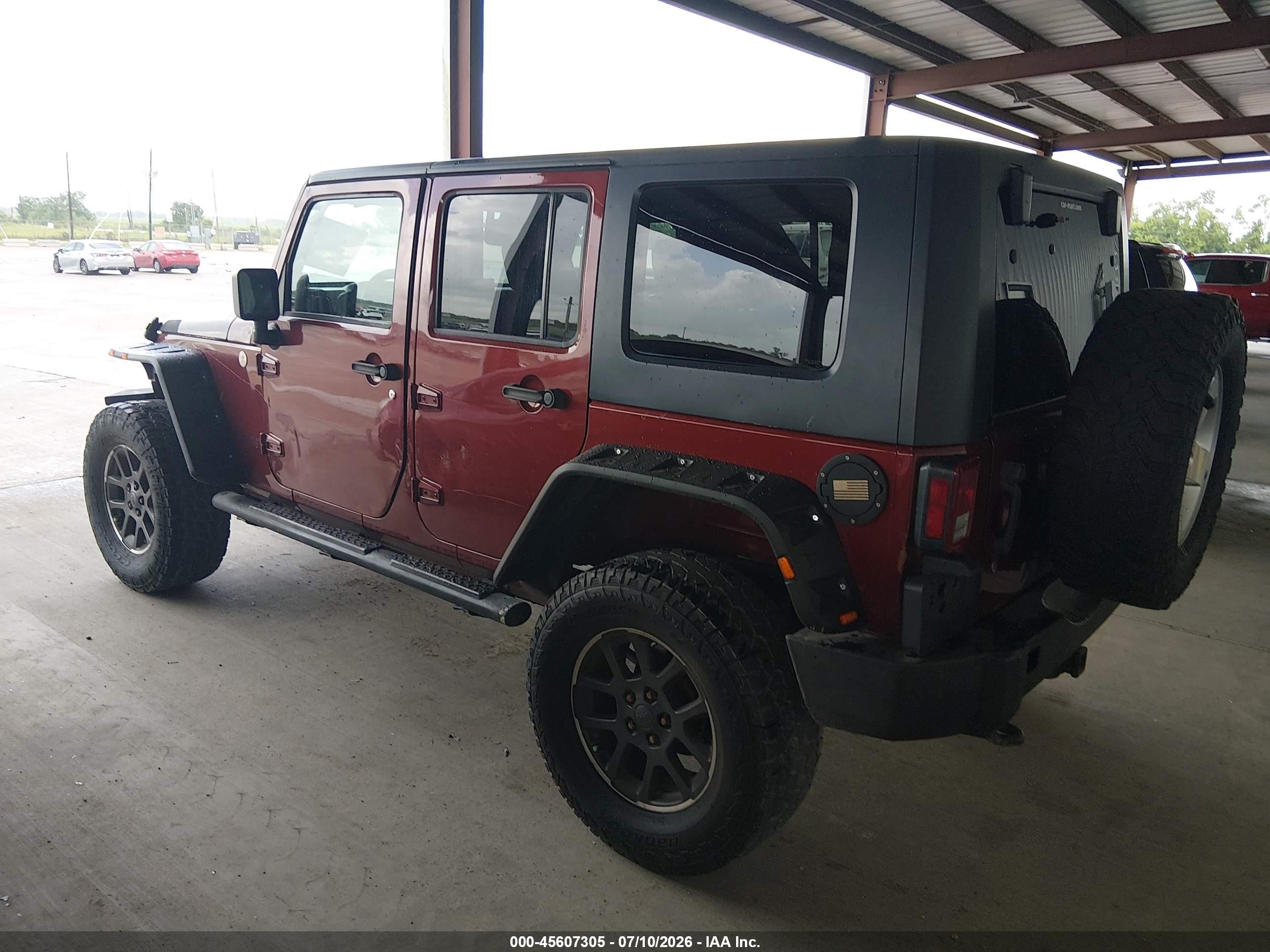 2010 Jeep Wrangler Unlimited Rubicon Red vin: 1J4BA6H10AL107209