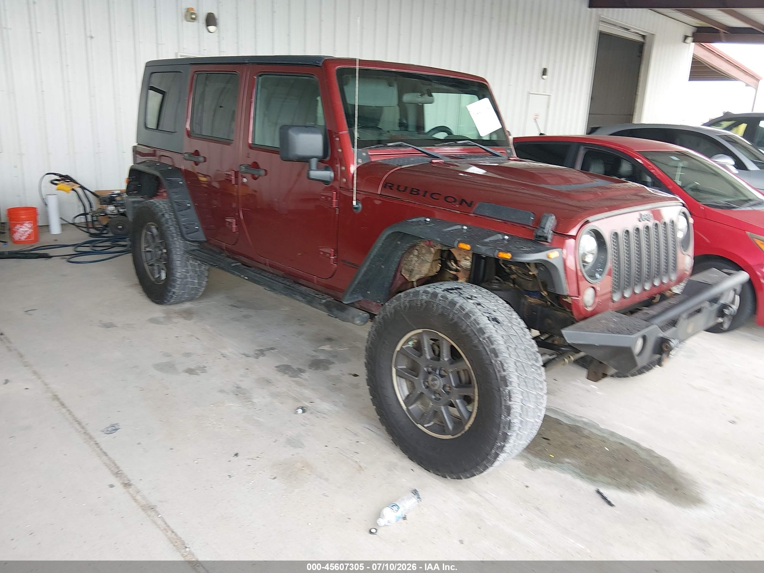 2010 Jeep Wrangler Unlimited Rubicon Red vin: 1J4BA6H10AL107209