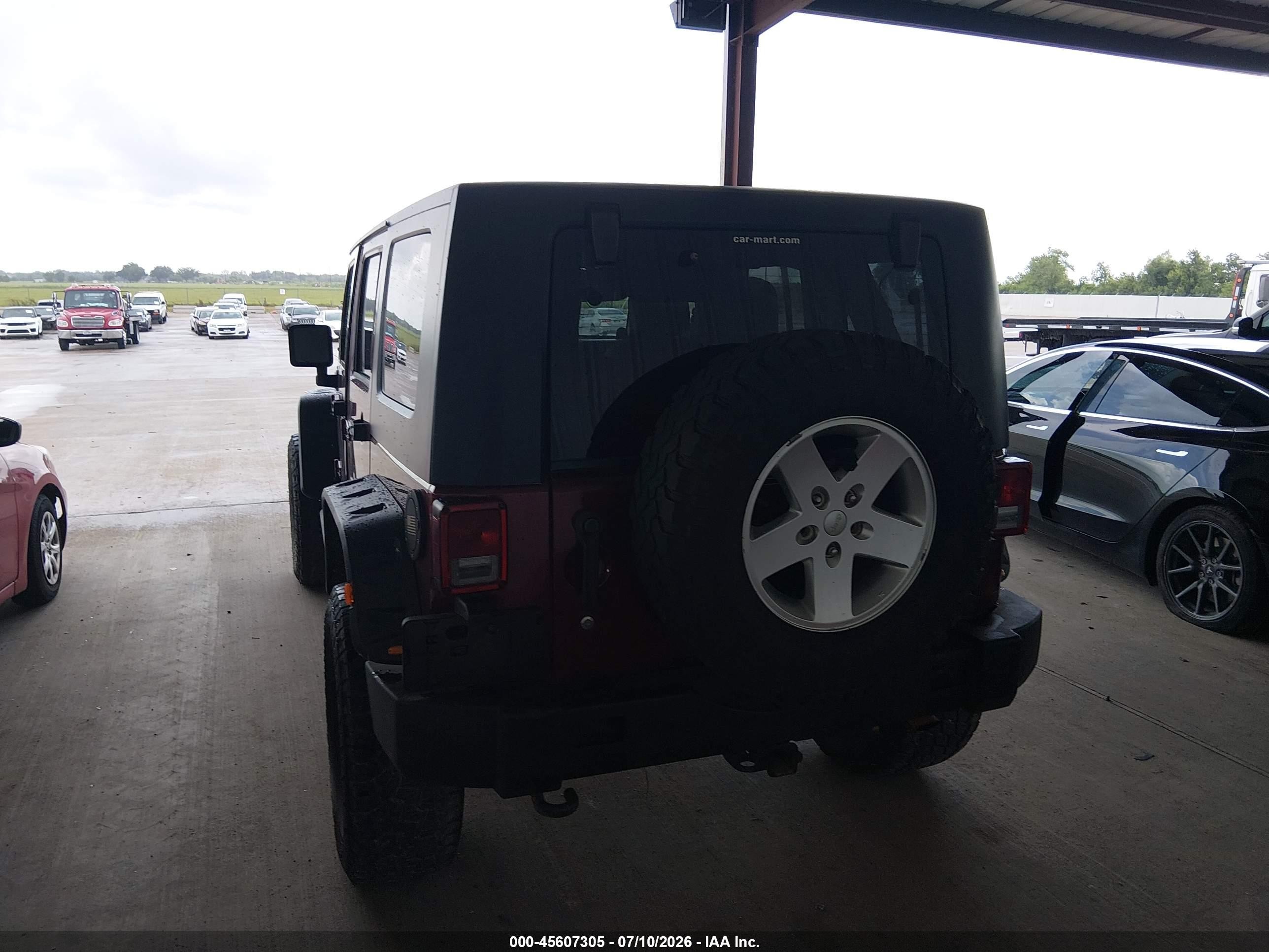 2010 Jeep Wrangler Unlimited Rubicon Red vin: 1J4BA6H10AL107209