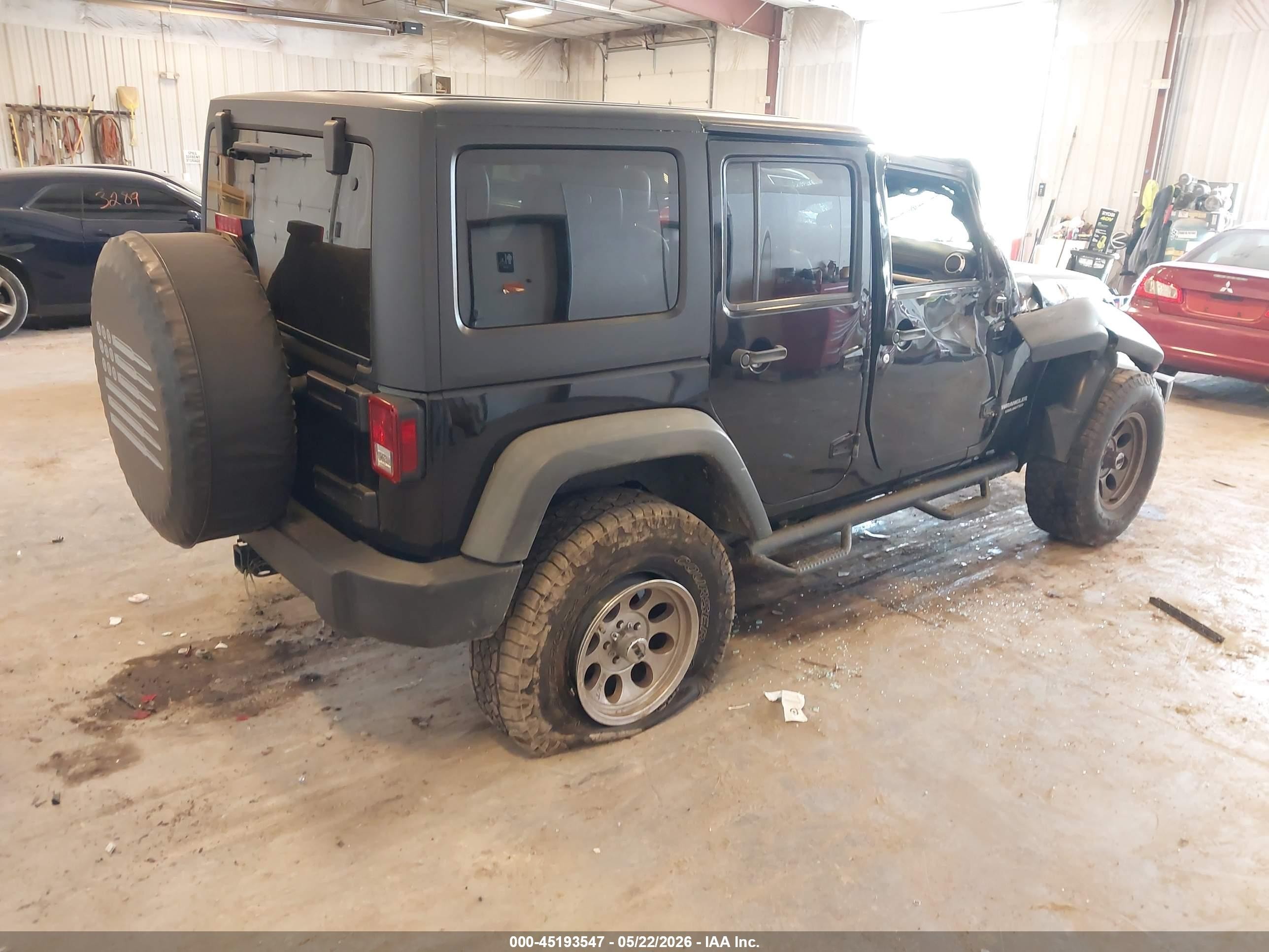 2011 Jeep Wrangler Unlimited Rubicon Черный vin: 1J4BA6H14BL633733